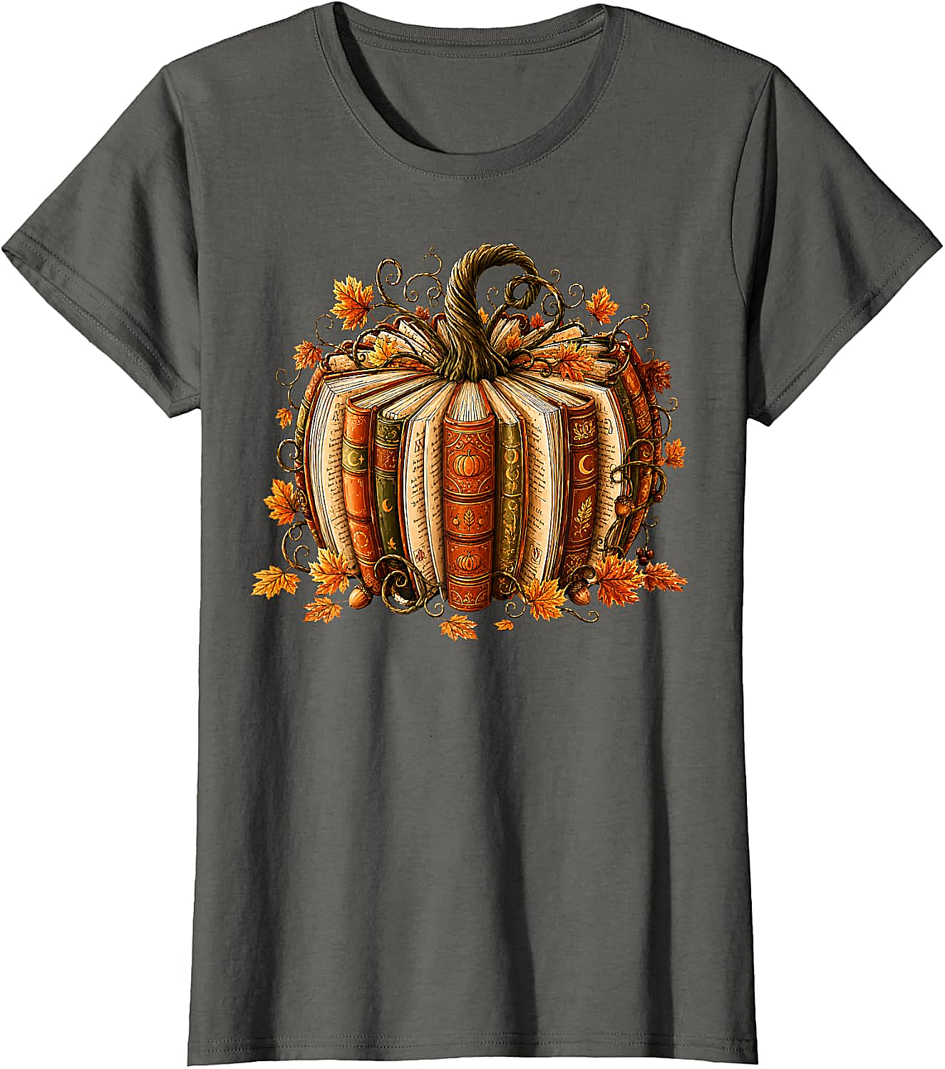  Fall Reading Pumpkin Book Teacher T-Shirt Unisex Tee