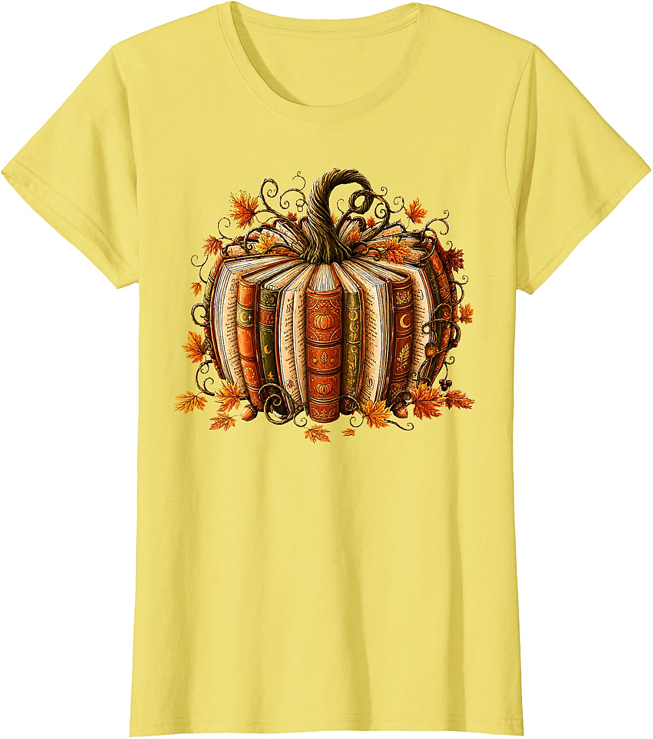  Fall Reading Pumpkin Book Teacher T-Shirt Unisex Tee