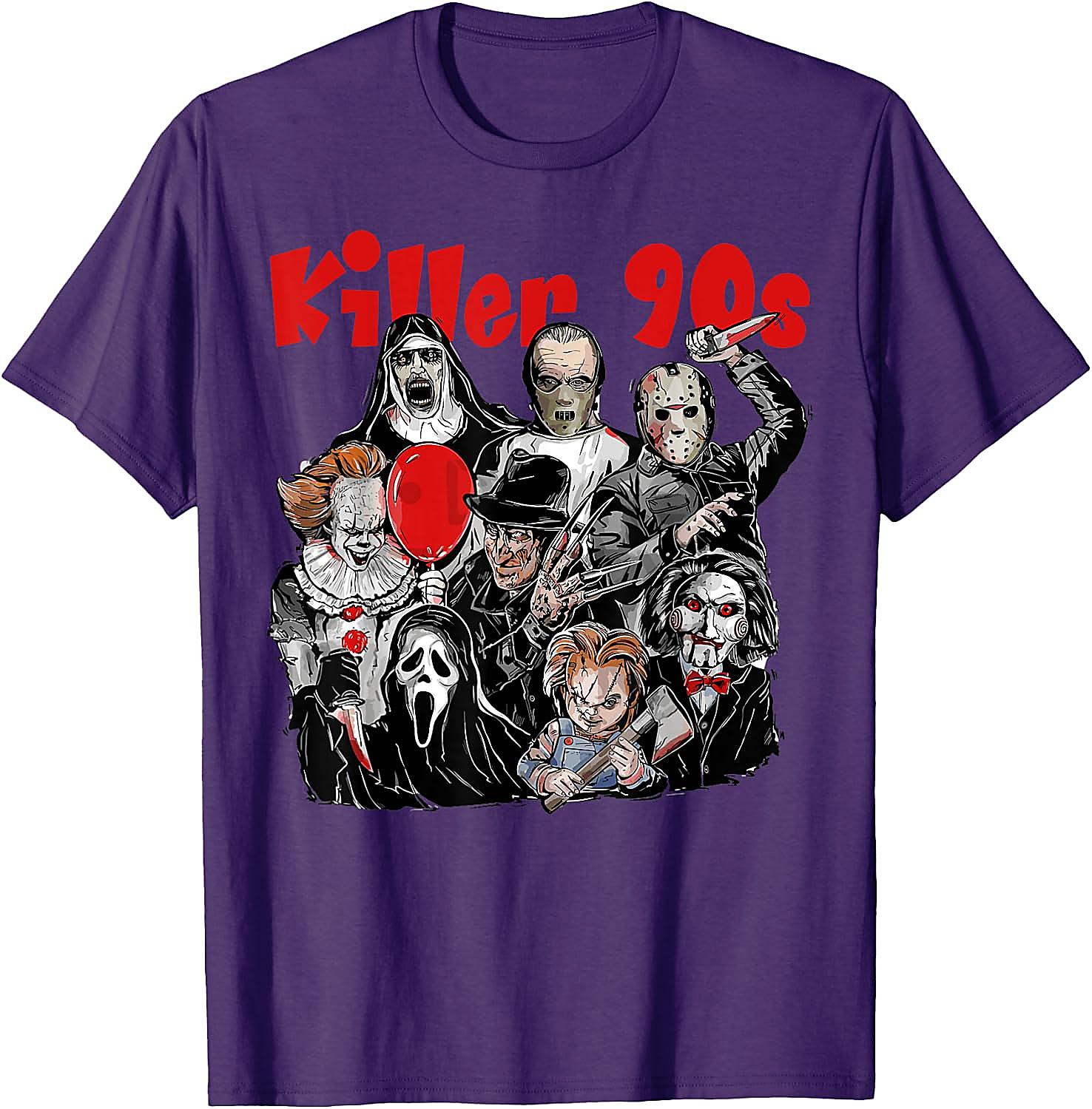Killer 90s Horror Movie Icons T-Shirt