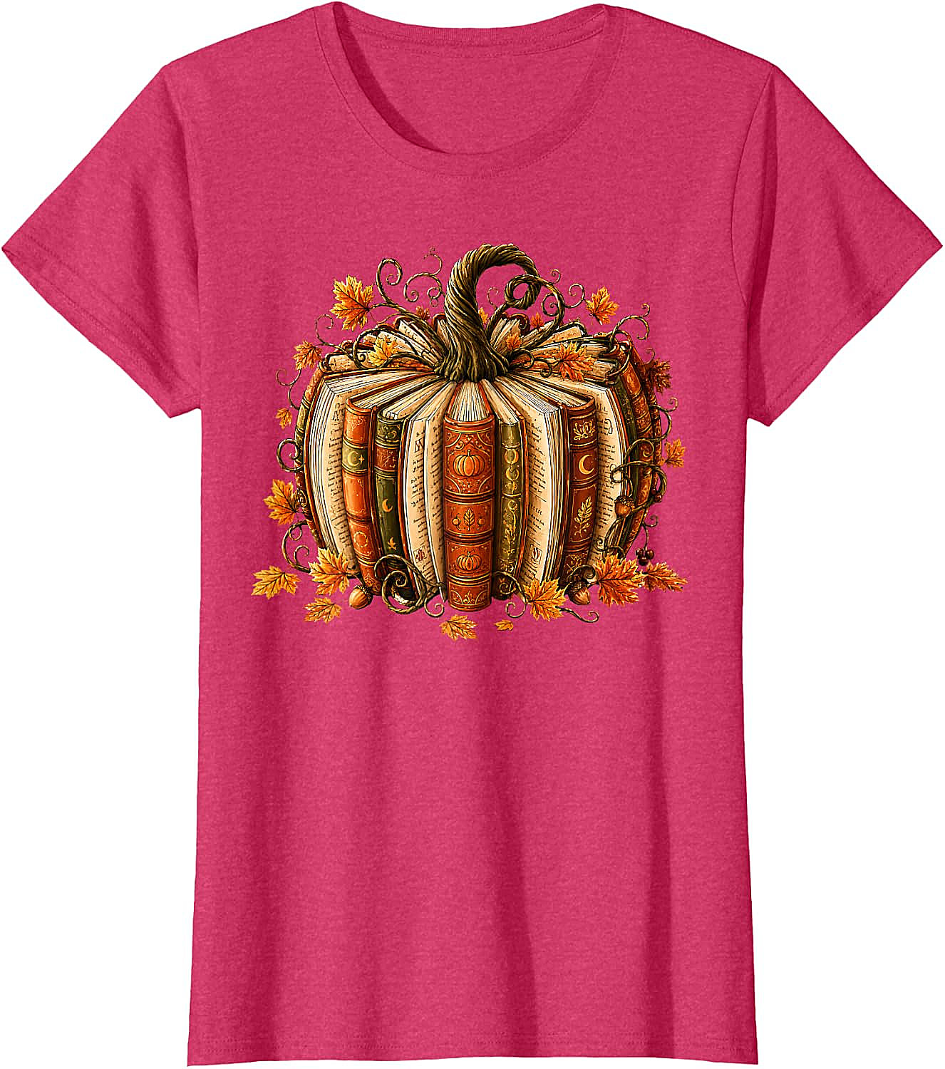  Fall Reading Pumpkin Book Teacher T-Shirt Unisex Tee