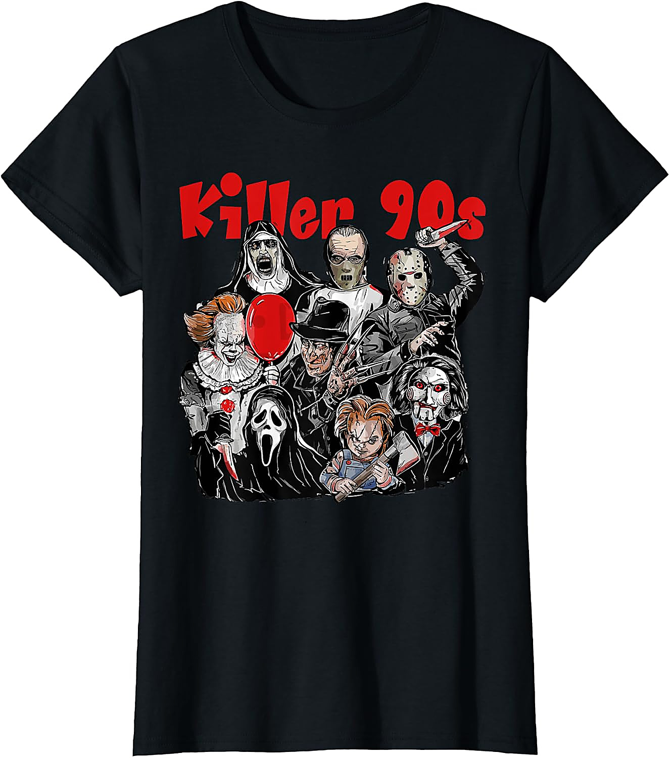 Killer 90s Horror Movie Icons T-Shirt
