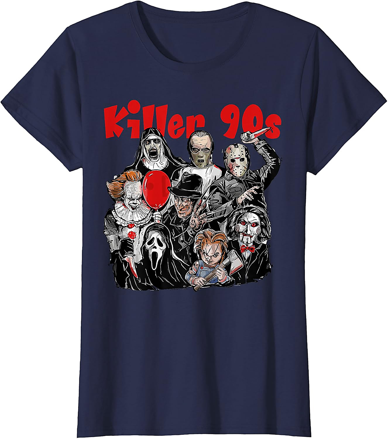 Killer 90s Horror Movie Icons T-Shirt