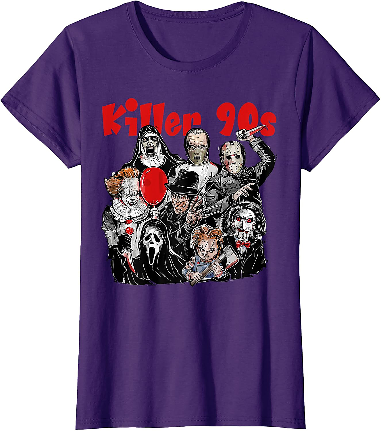 Killer 90s Horror Movie Icons T-Shirt