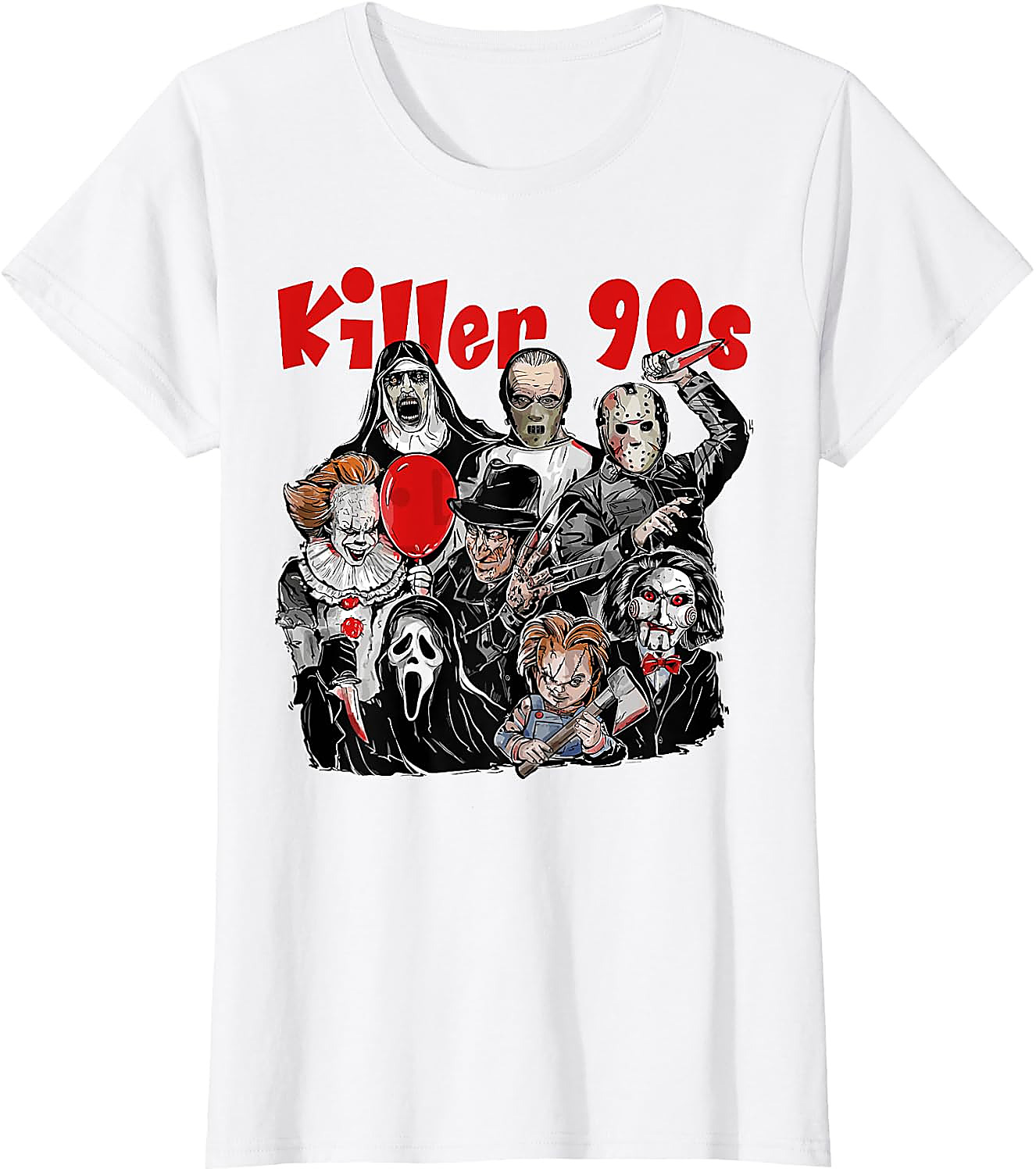 Killer 90s Horror Movie Icons T-Shirt