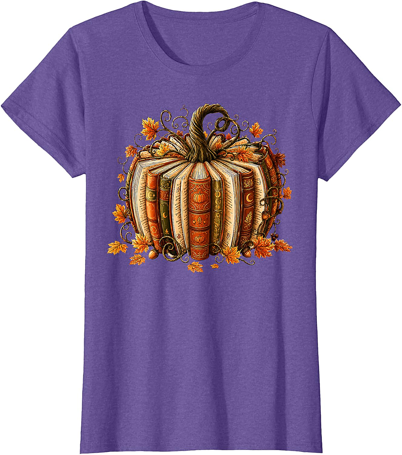  Fall Reading Pumpkin Book Teacher T-Shirt Unisex Tee