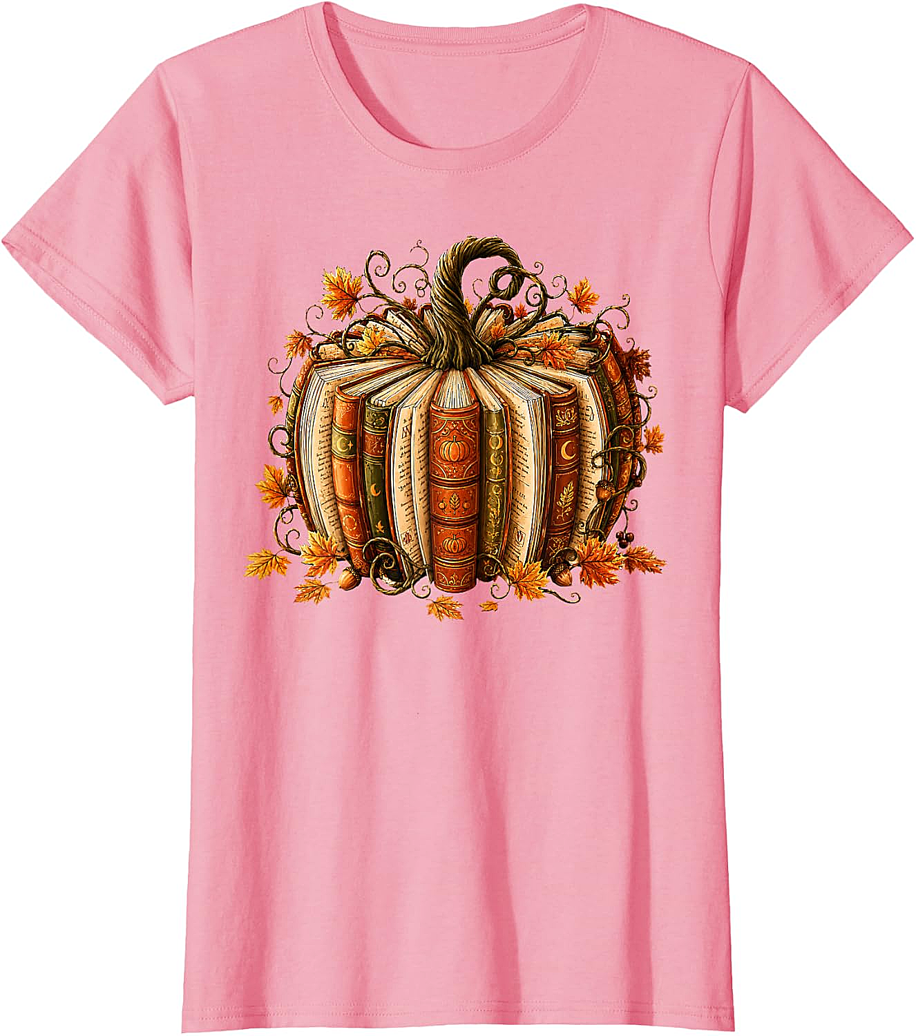  Fall Reading Pumpkin Book Teacher T-Shirt Unisex Tee