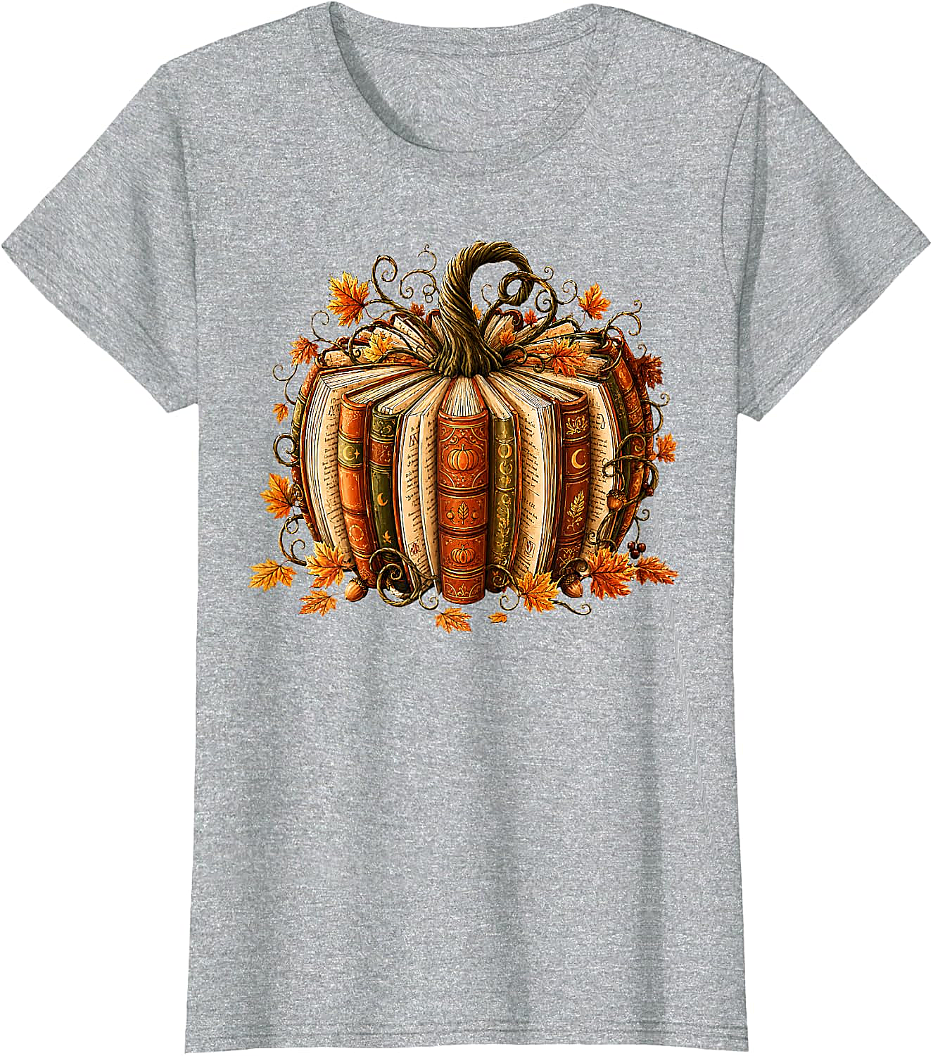  Fall Reading Pumpkin Book Teacher T-Shirt Unisex Tee