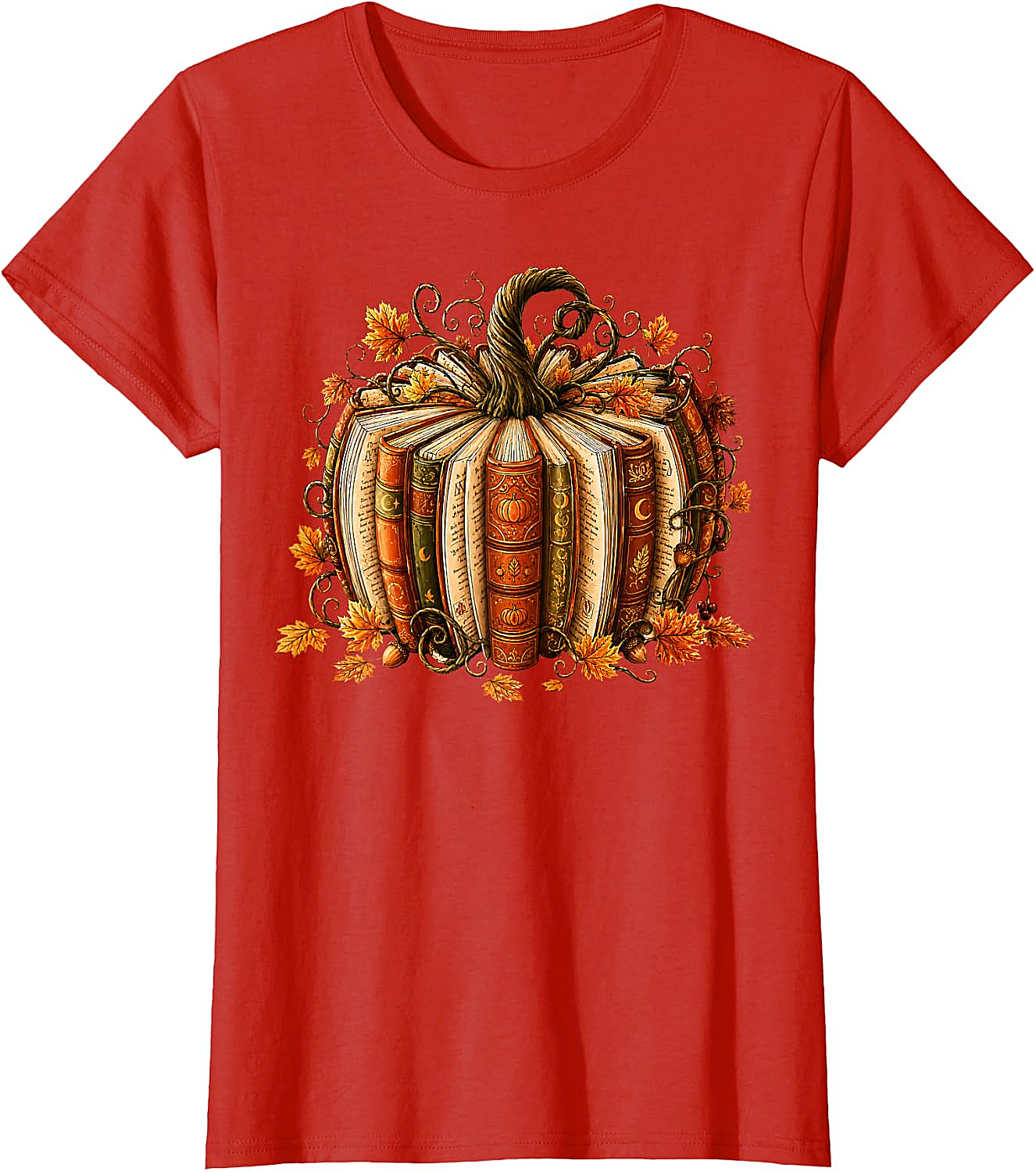  Fall Reading Pumpkin Book Teacher T-Shirt Unisex Tee