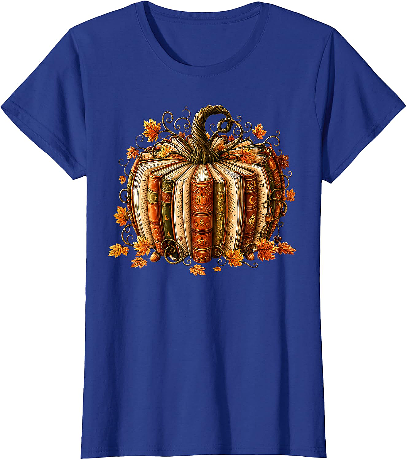  Fall Reading Pumpkin Book Teacher T-Shirt Unisex Tee