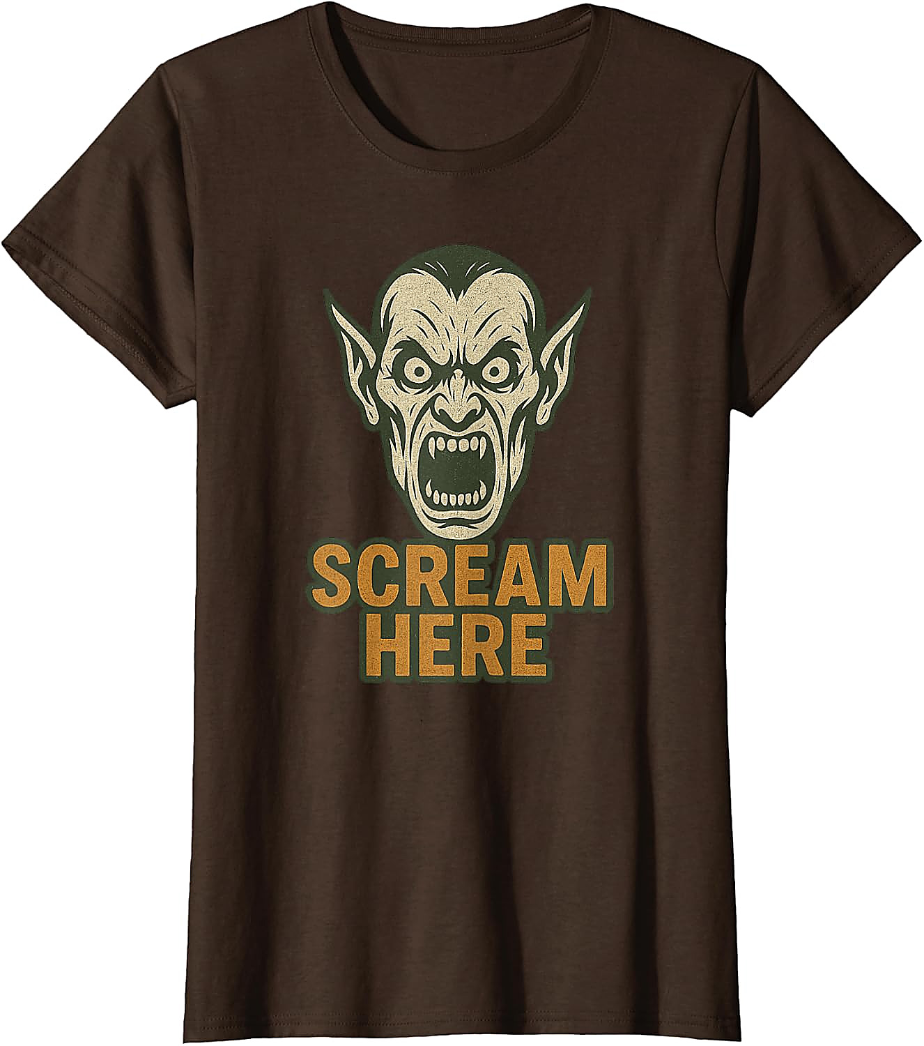 Scream Here Vampire Halloween T-Shirt | Funny Scary Tee
