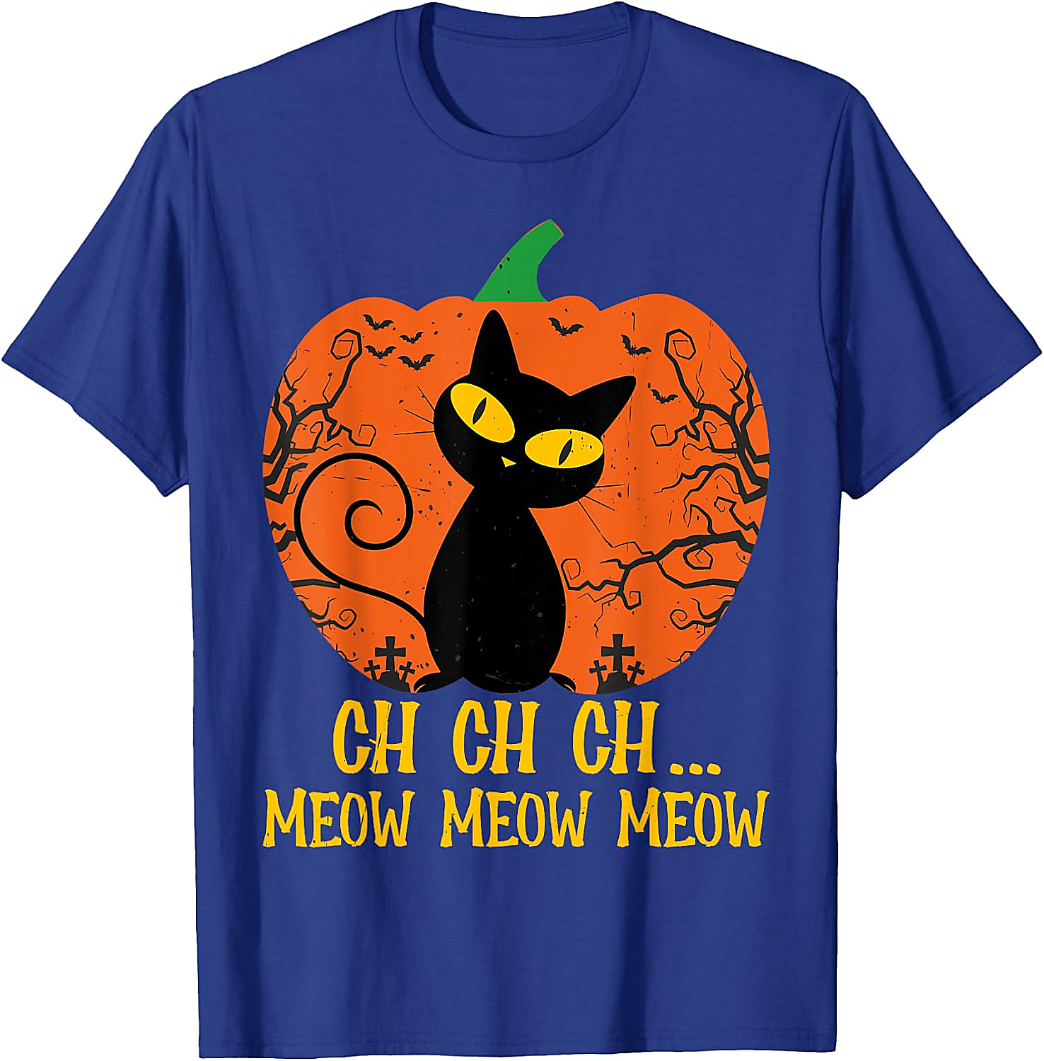 Ch Ch Ch Meow Meow Halloween Cat T-Shirt | Funny Horror Tee