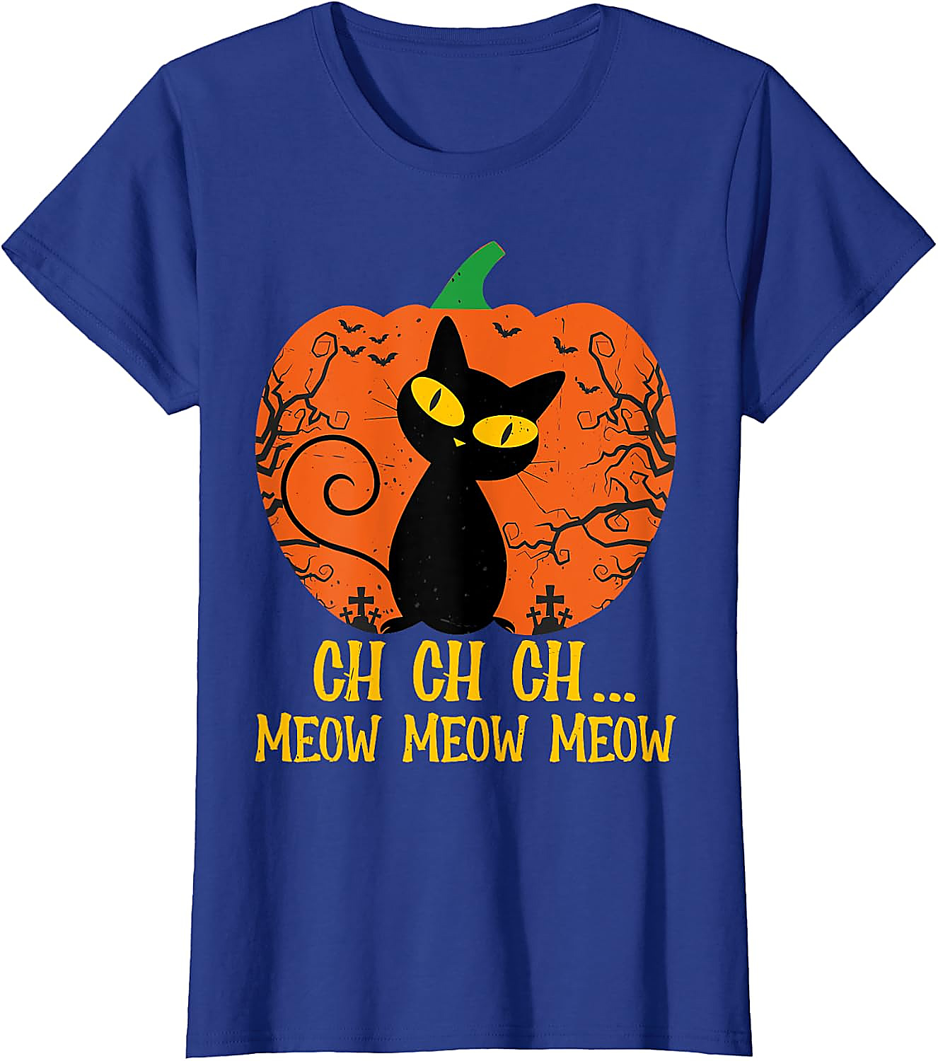 Ch Ch Ch Meow Meow Halloween Cat T-Shirt | Funny Horror Tee