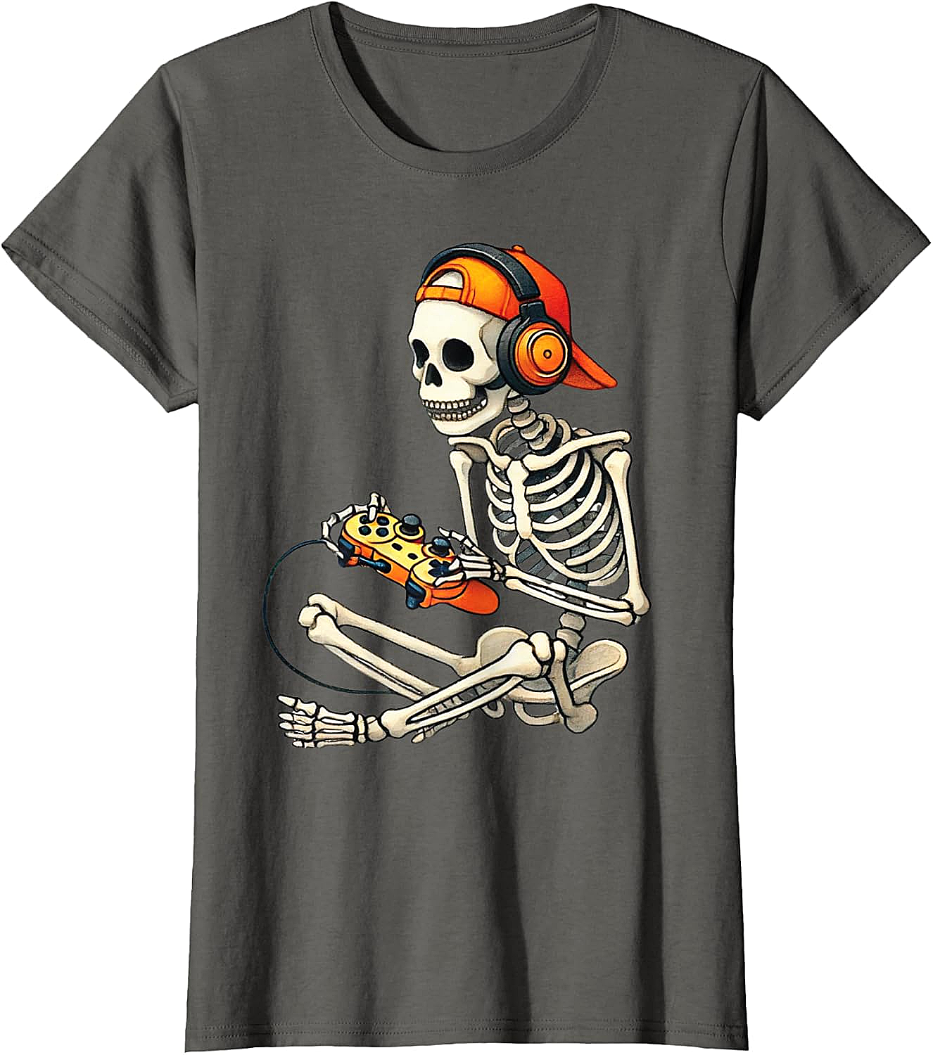  Halloween Skeleton Gamer T-Shirt Funny Gaming Tee