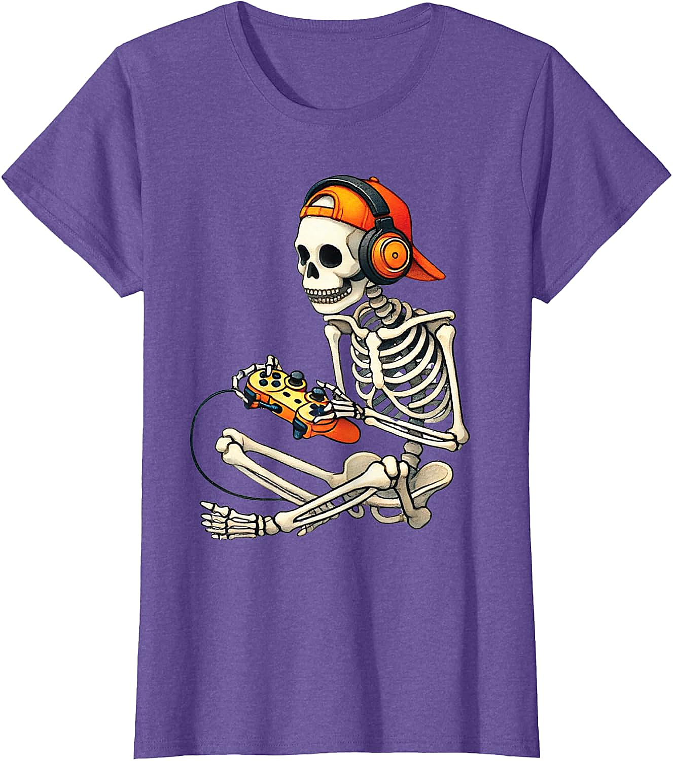  Halloween Skeleton Gamer T-Shirt Funny Gaming Tee