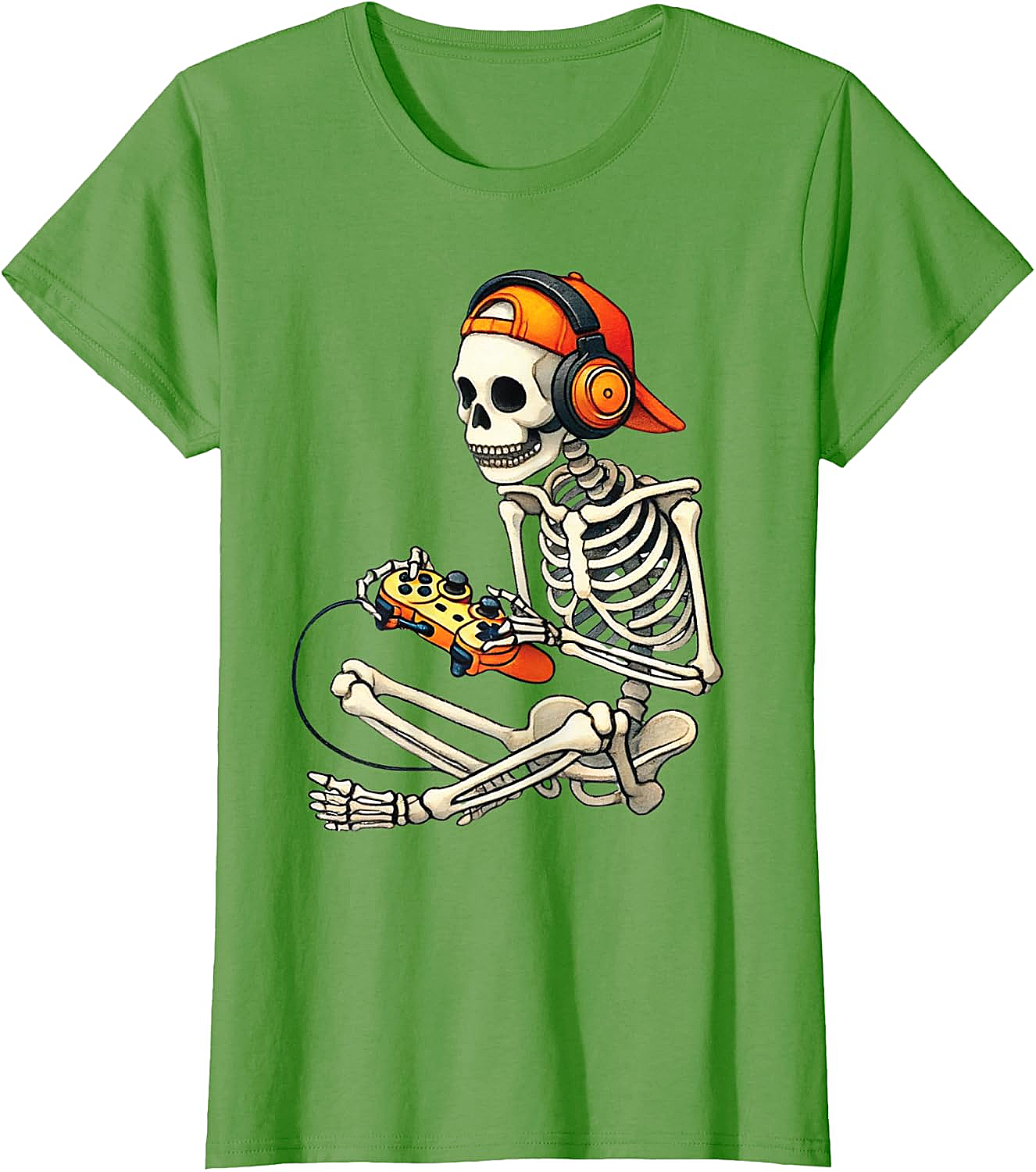  Halloween Skeleton Gamer T-Shirt Funny Gaming Tee