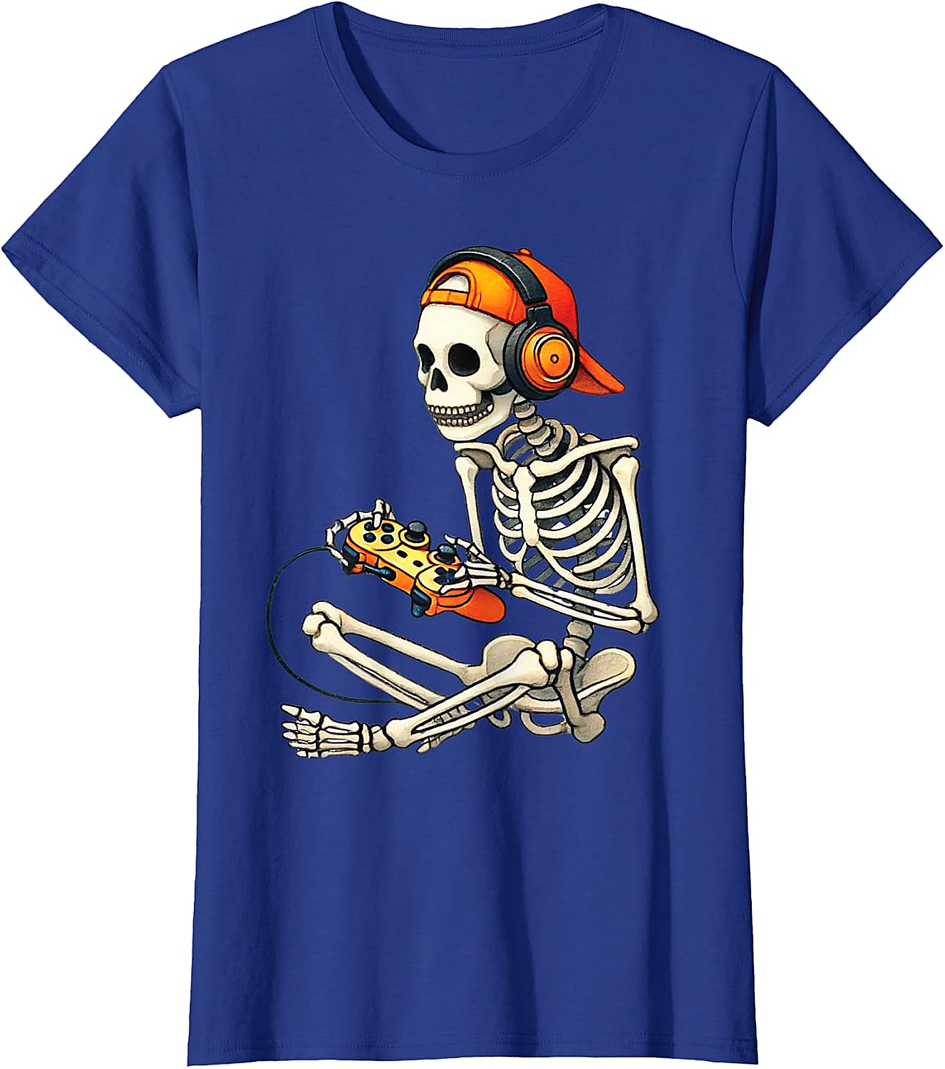  Halloween Skeleton Gamer T-Shirt Funny Gaming Tee