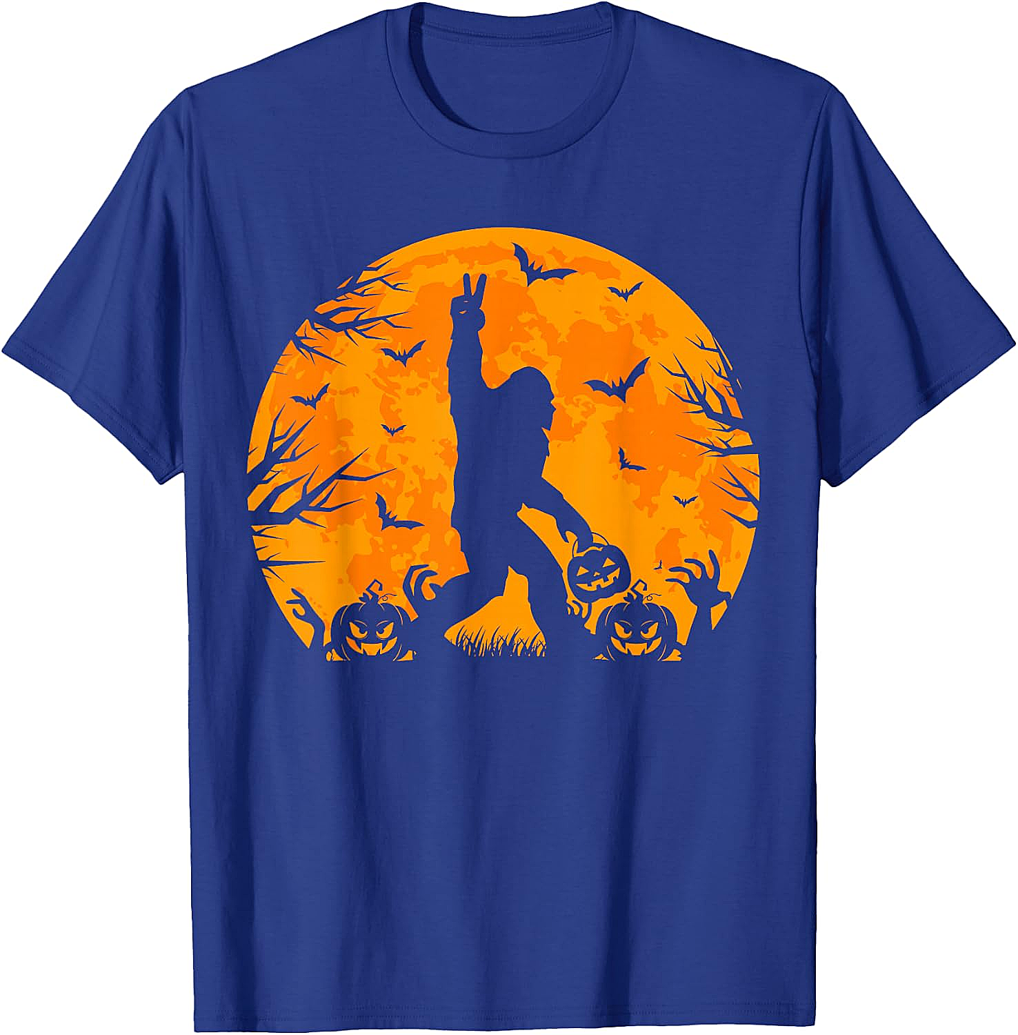 Bigfoot Halloween T-Shirt Funny Sasquatch Pumpkin Tee