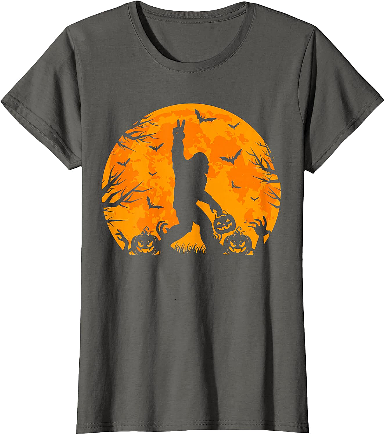 Bigfoot Halloween T-Shirt Funny Sasquatch Pumpkin Tee