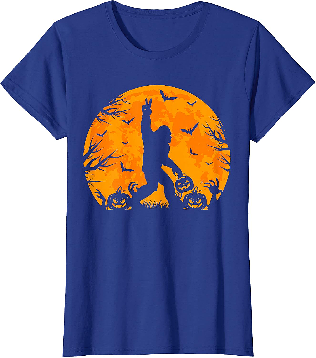 Bigfoot Halloween T-Shirt Funny Sasquatch Pumpkin Tee