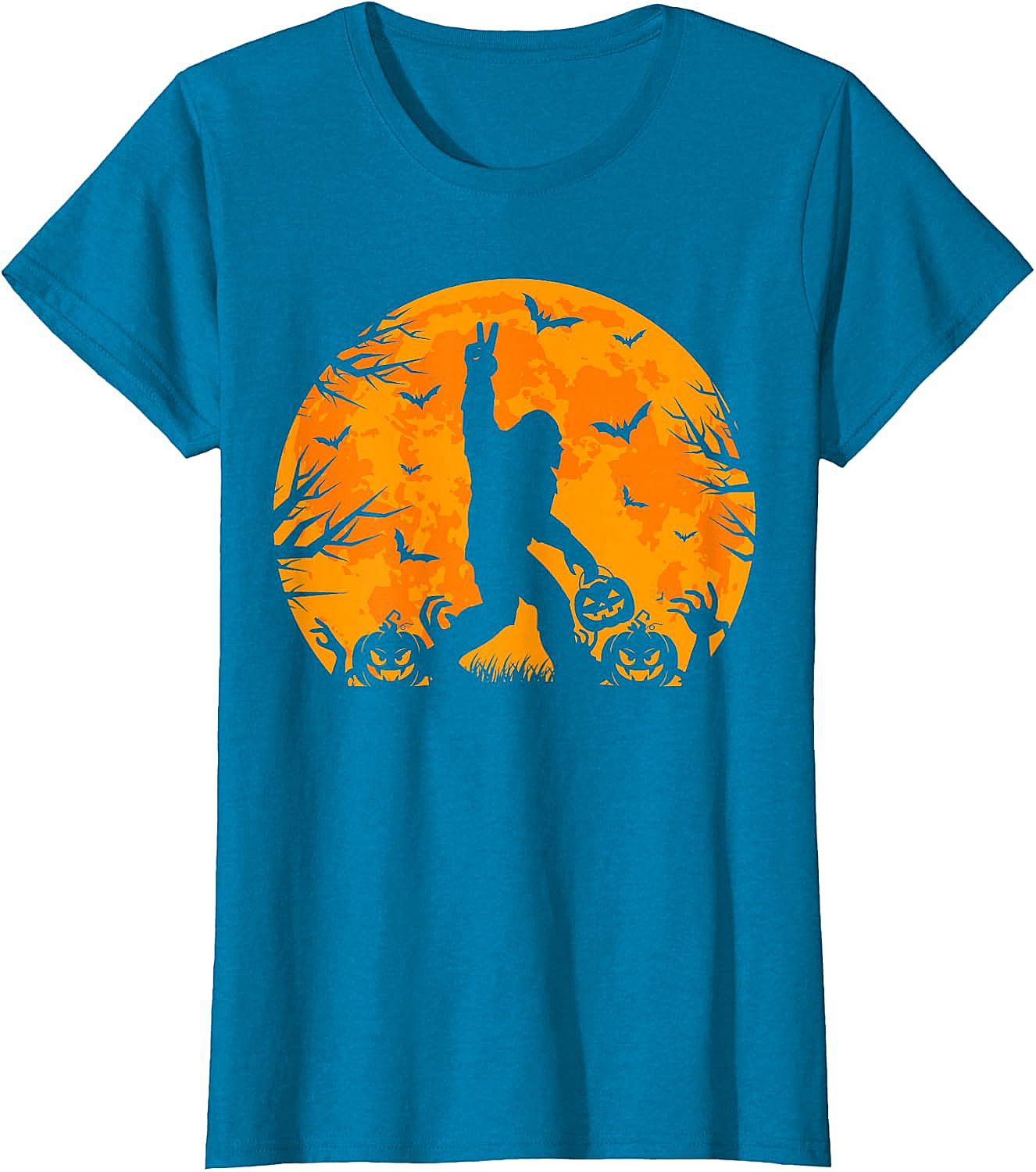 Bigfoot Halloween T-Shirt Funny Sasquatch Pumpkin Tee