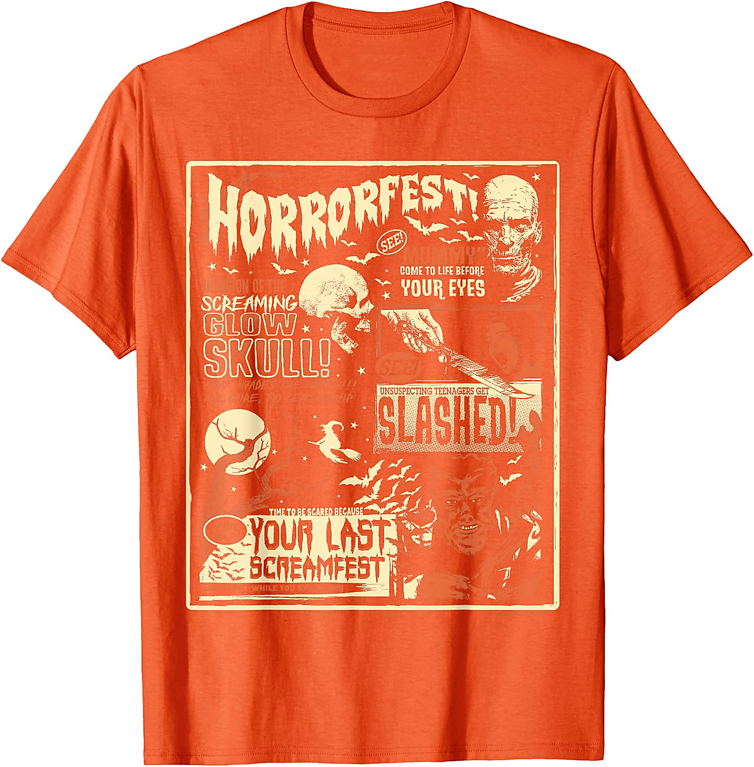 Vintage Horrorfest Movie Poster Halloween T-Shirt