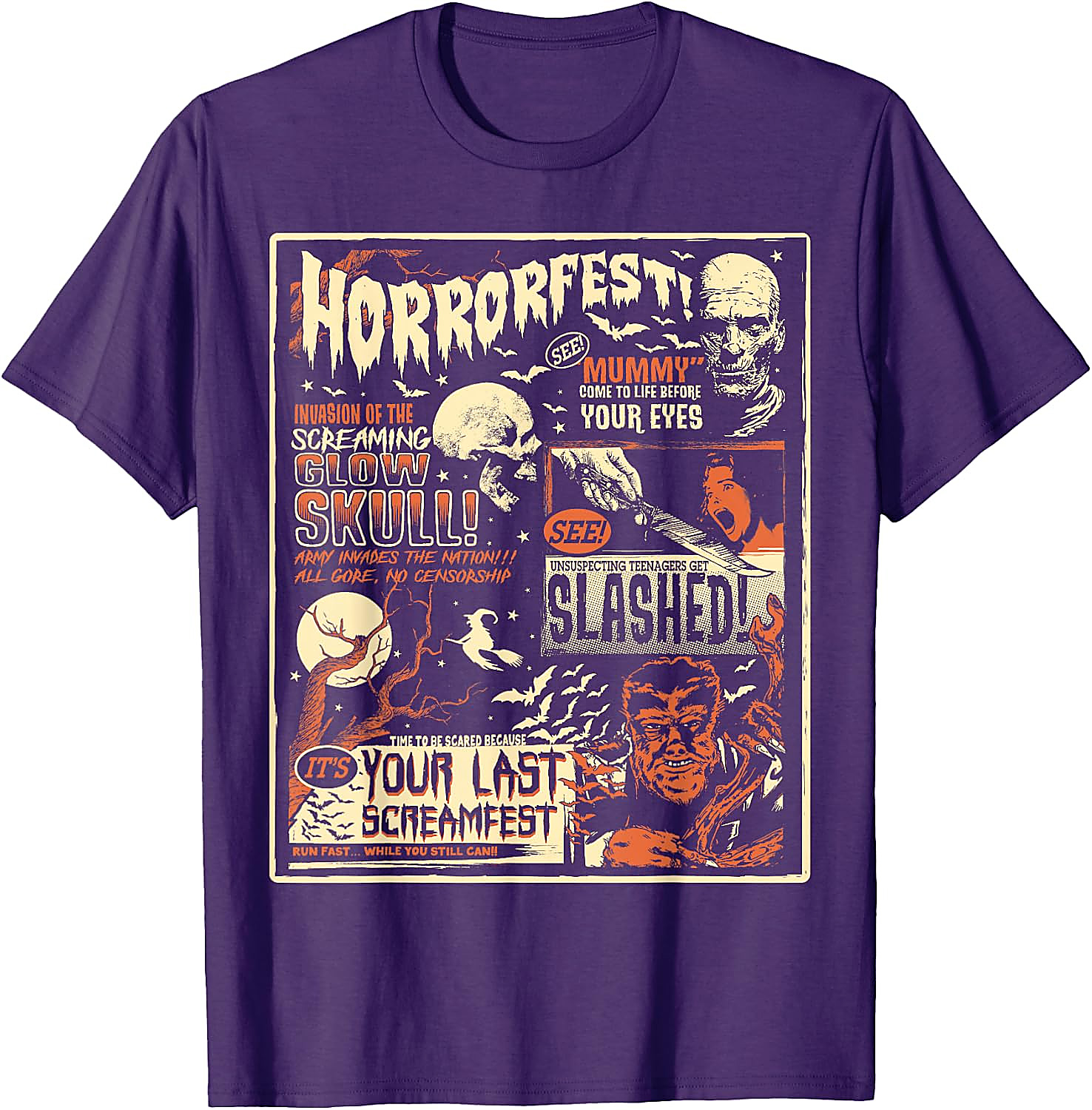 Vintage Horrorfest Movie Poster Halloween T-Shirt