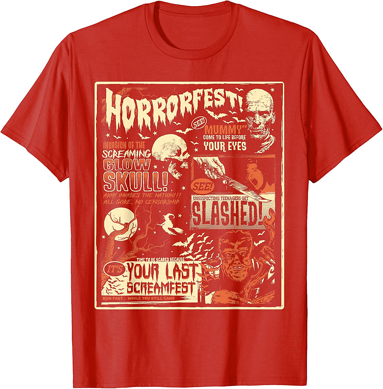 Vintage Horrorfest Movie Poster Halloween T-Shirt
