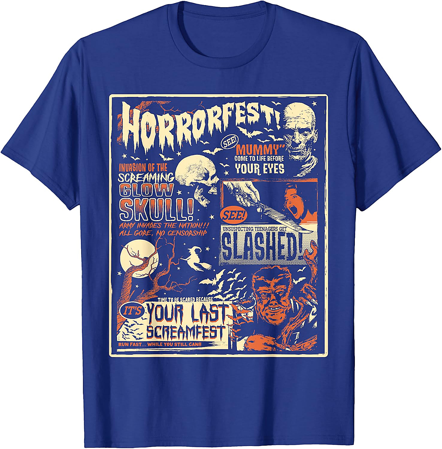 Vintage Horrorfest Movie Poster Halloween T-Shirt