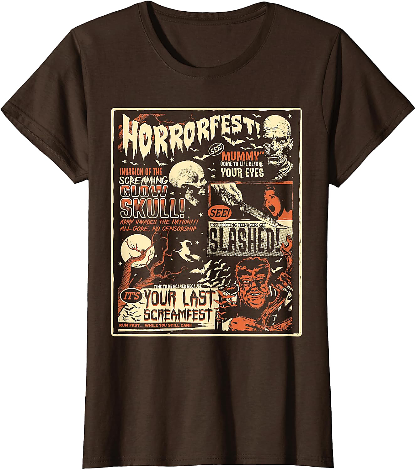 Vintage Horrorfest Movie Poster Halloween T-Shirt