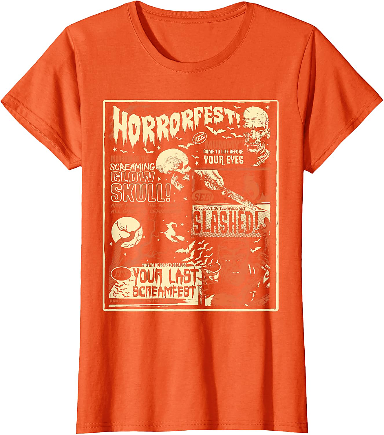 Vintage Horrorfest Movie Poster Halloween T-Shirt