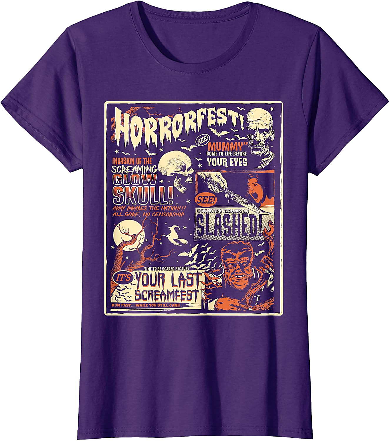 Vintage Horrorfest Movie Poster Halloween T-Shirt