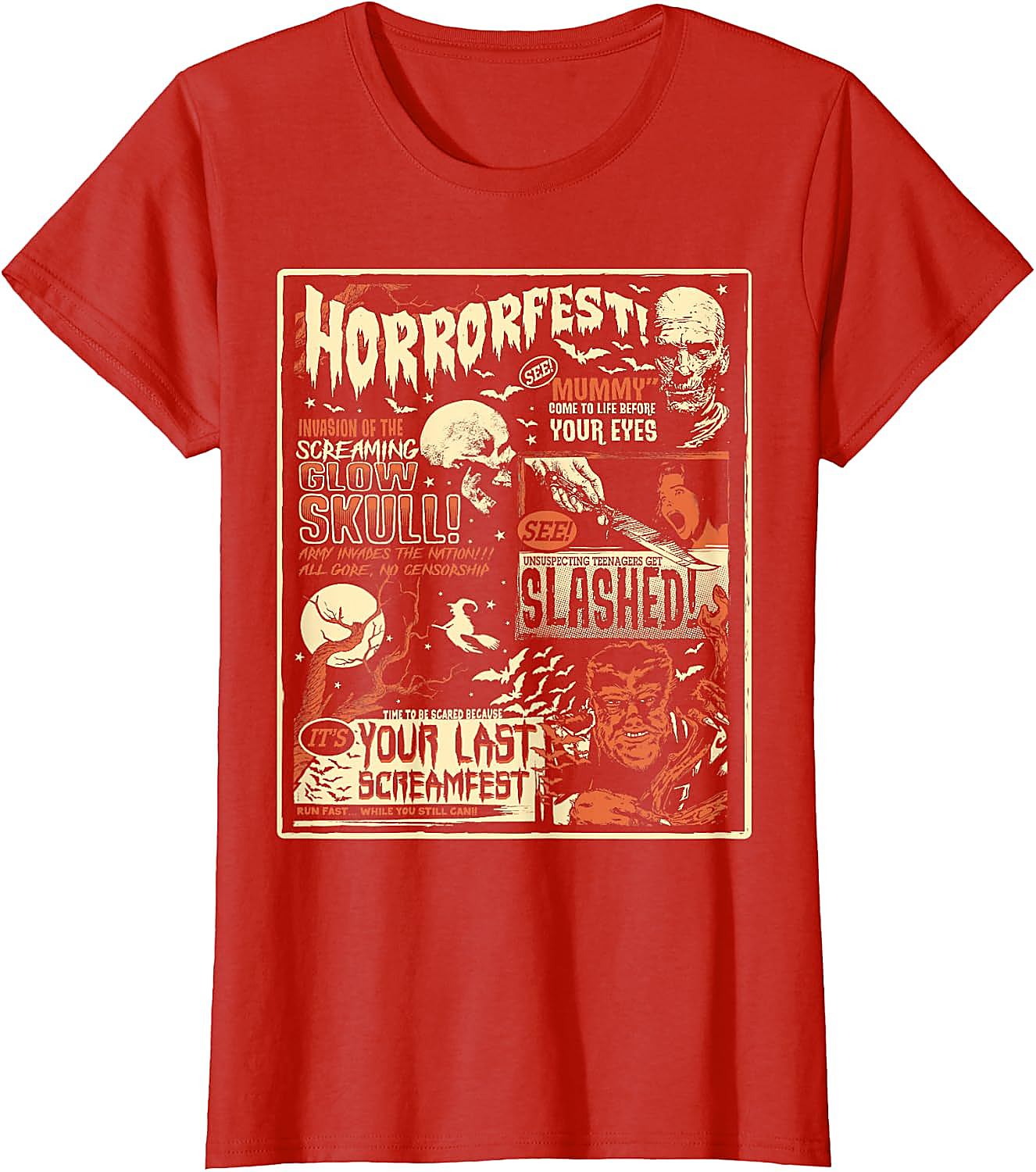 Vintage Horrorfest Movie Poster Halloween T-Shirt