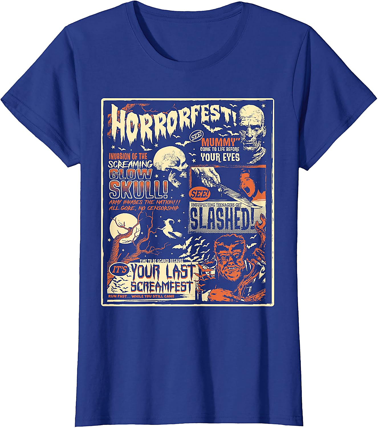 Vintage Horrorfest Movie Poster Halloween T-Shirt