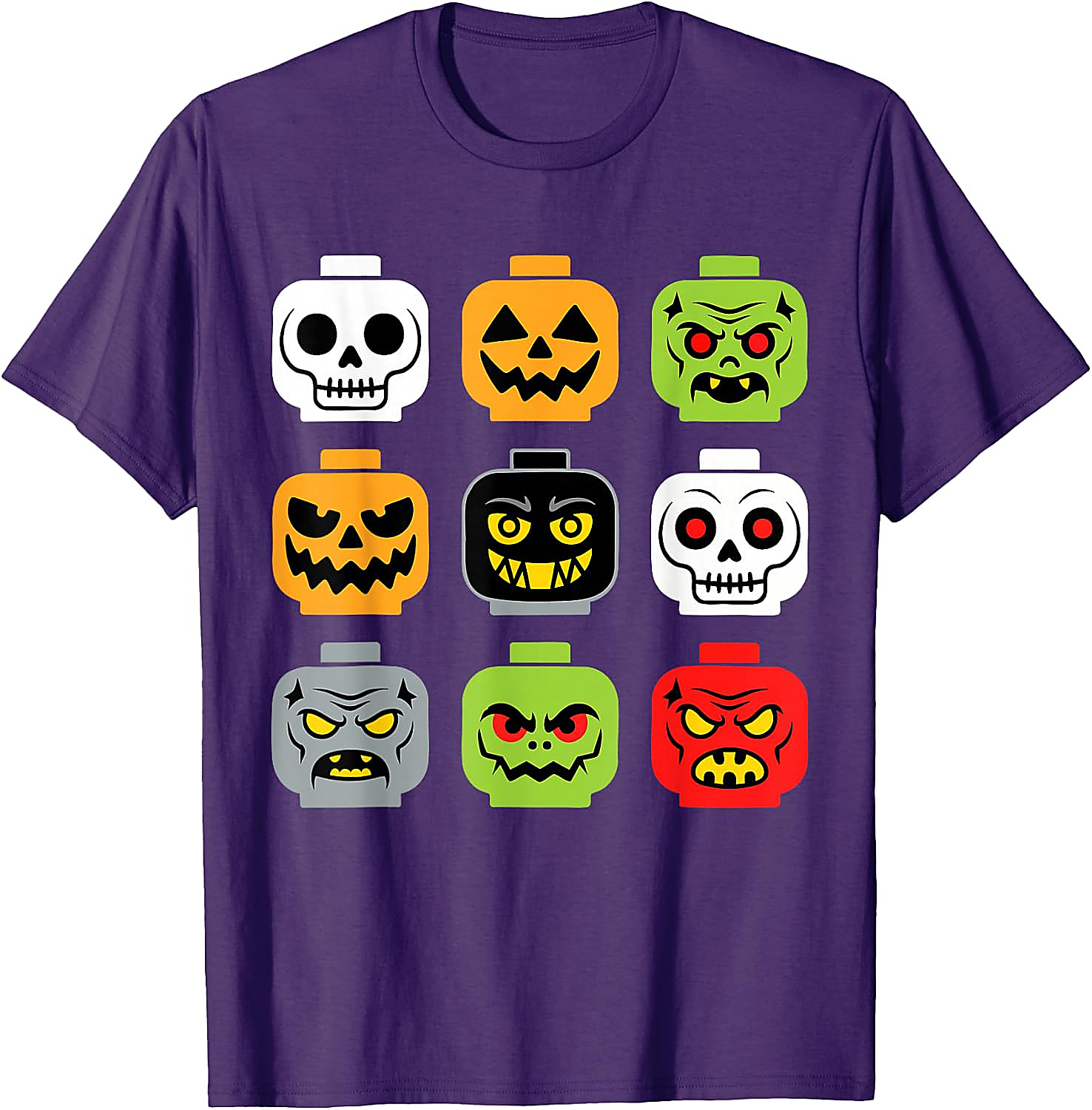 Halloween Building Brick Head Shirt | Spooky Block Tee