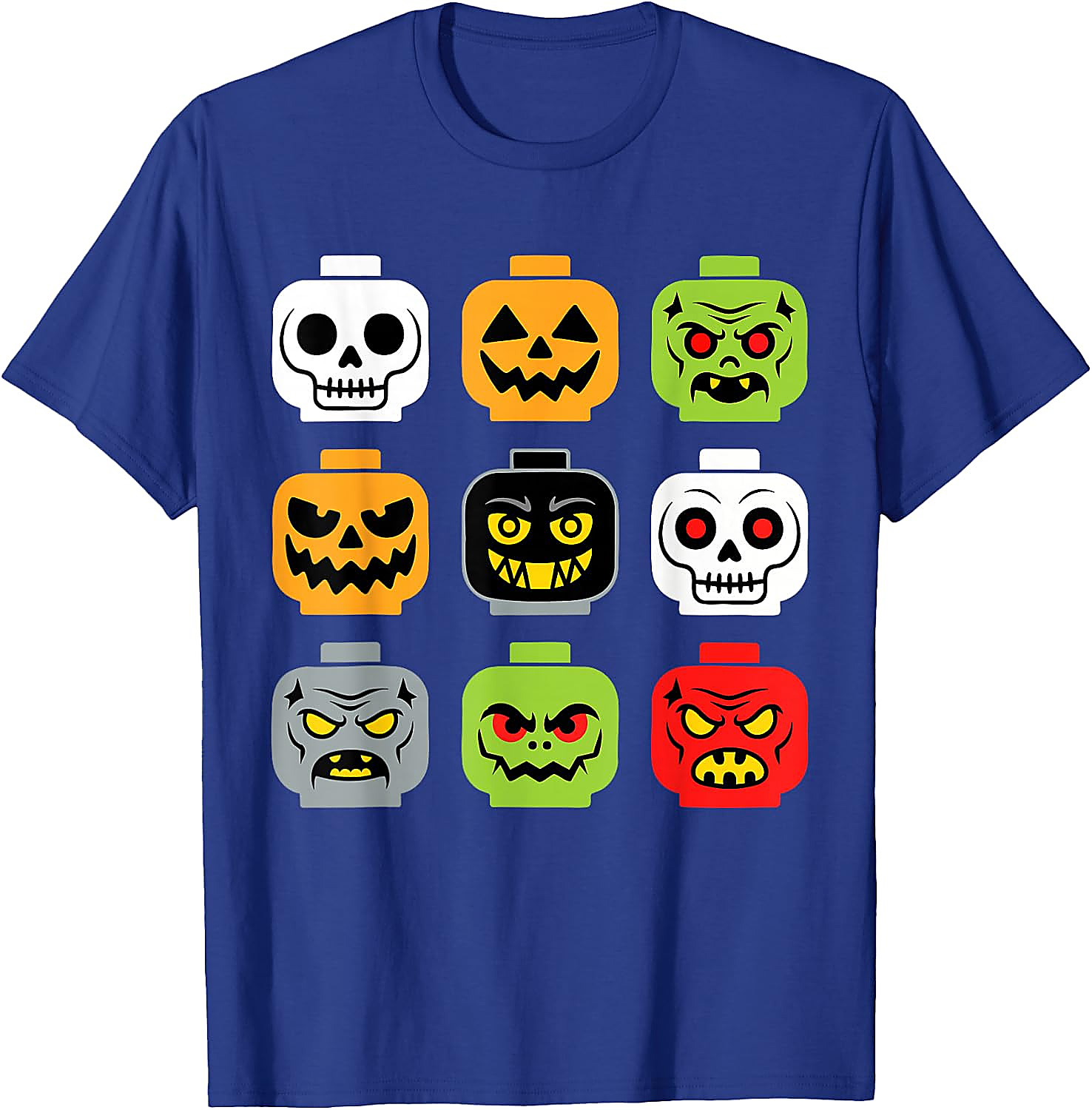 Halloween Building Brick Head Shirt | Spooky Block Tee