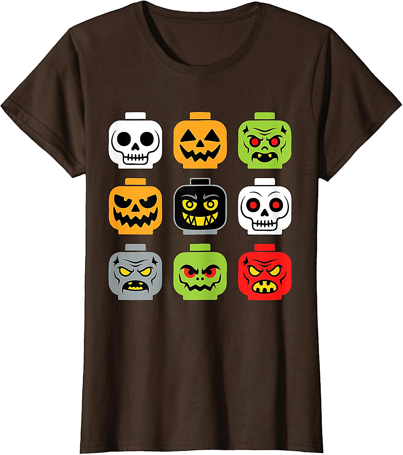 Halloween Building Brick Head Shirt | Spooky Block Tee