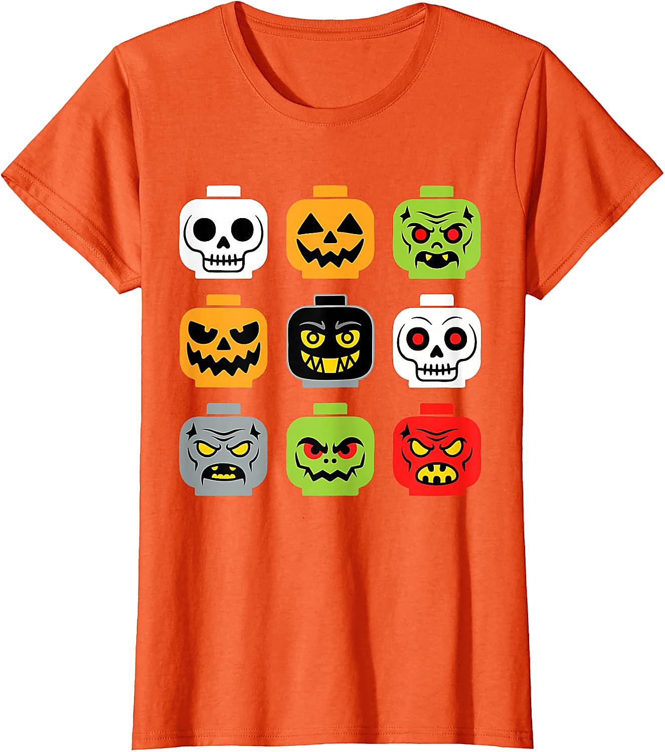 Halloween Building Brick Head Shirt | Spooky Block Tee