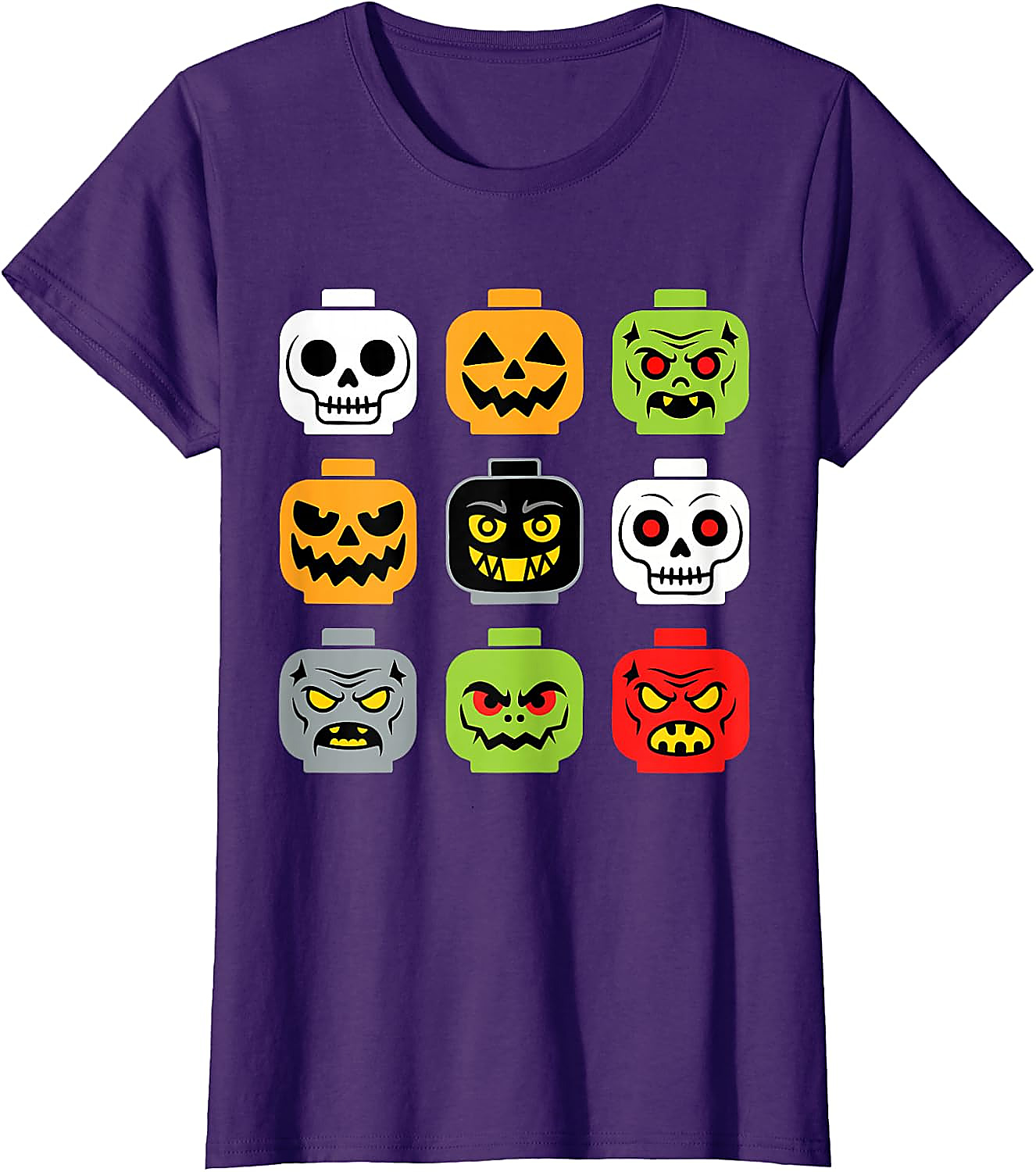 Halloween Building Brick Head Shirt | Spooky Block Tee