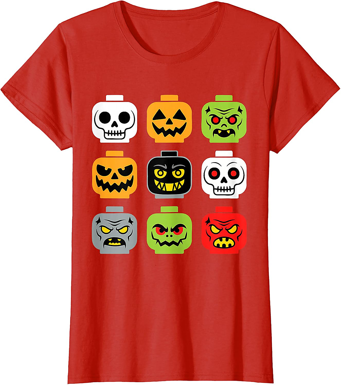 Halloween Building Brick Head Shirt | Spooky Block Tee
