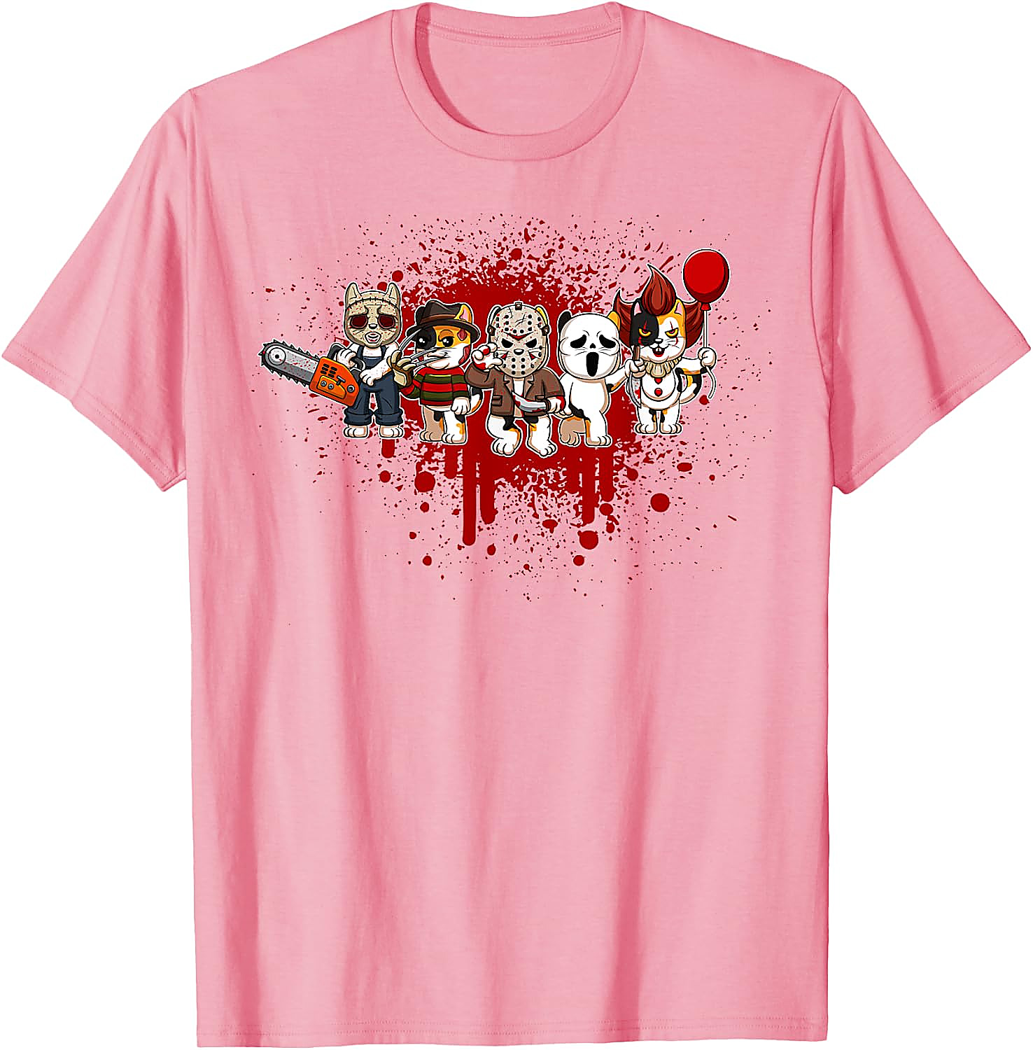 Horror Crew Cat T-Shirt | Funny Halloween Graphic Tee