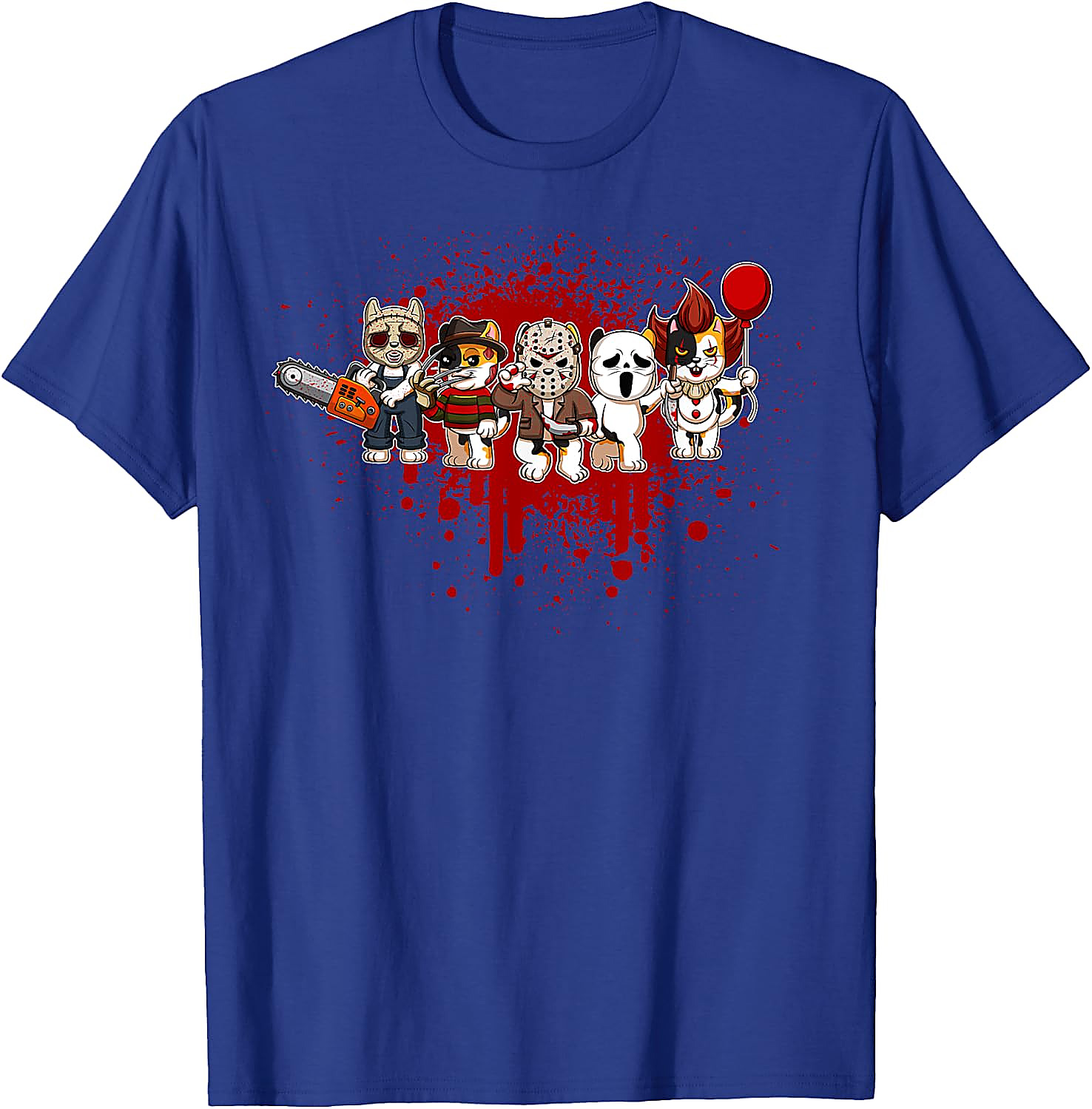 Horror Crew Cat T-Shirt | Funny Halloween Graphic Tee