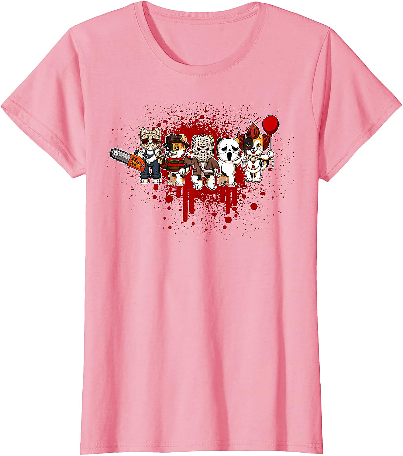 Horror Crew Cat T-Shirt | Funny Halloween Graphic Tee
