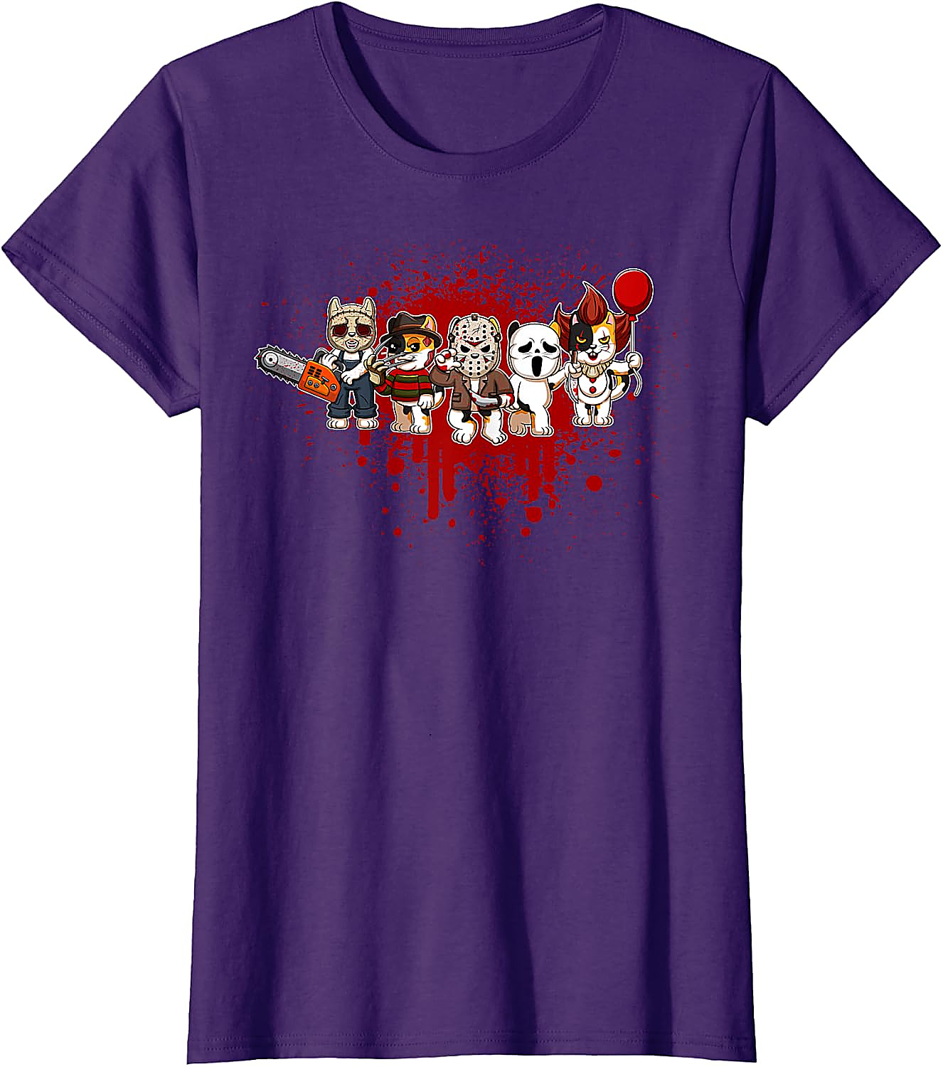 Horror Crew Cat T-Shirt | Funny Halloween Graphic Tee