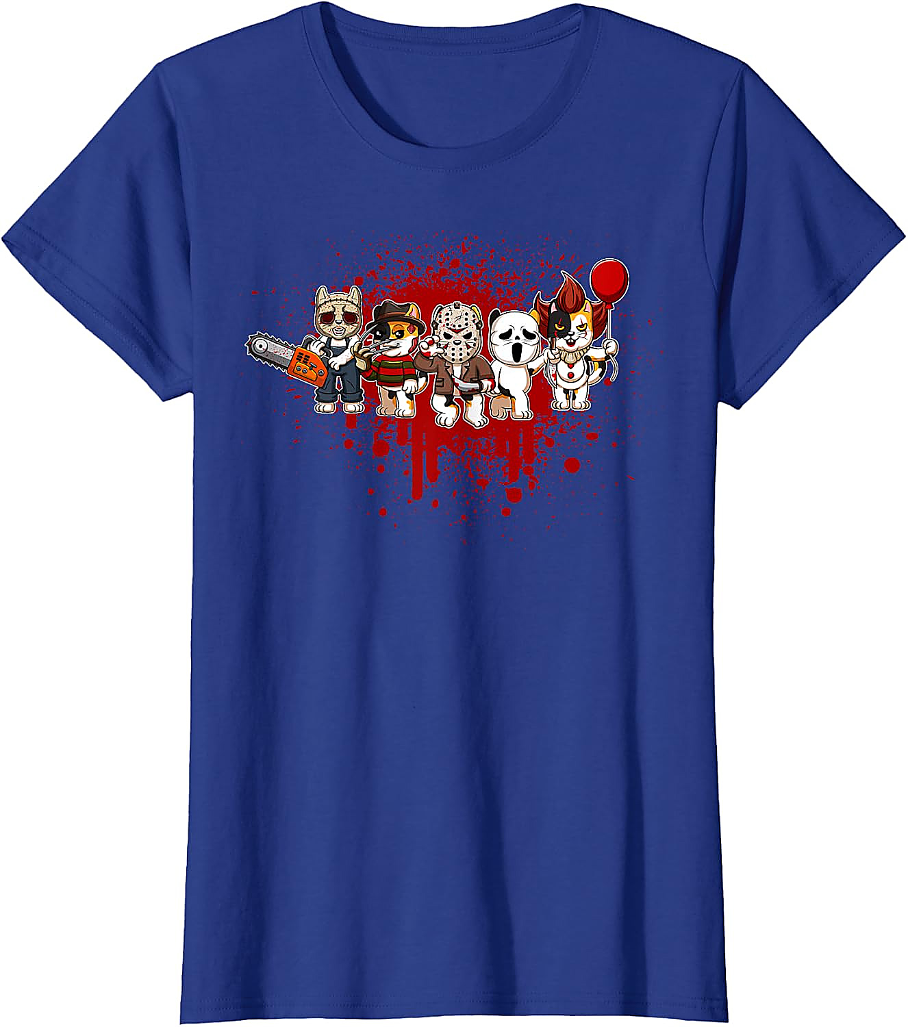 Horror Crew Cat T-Shirt | Funny Halloween Graphic Tee