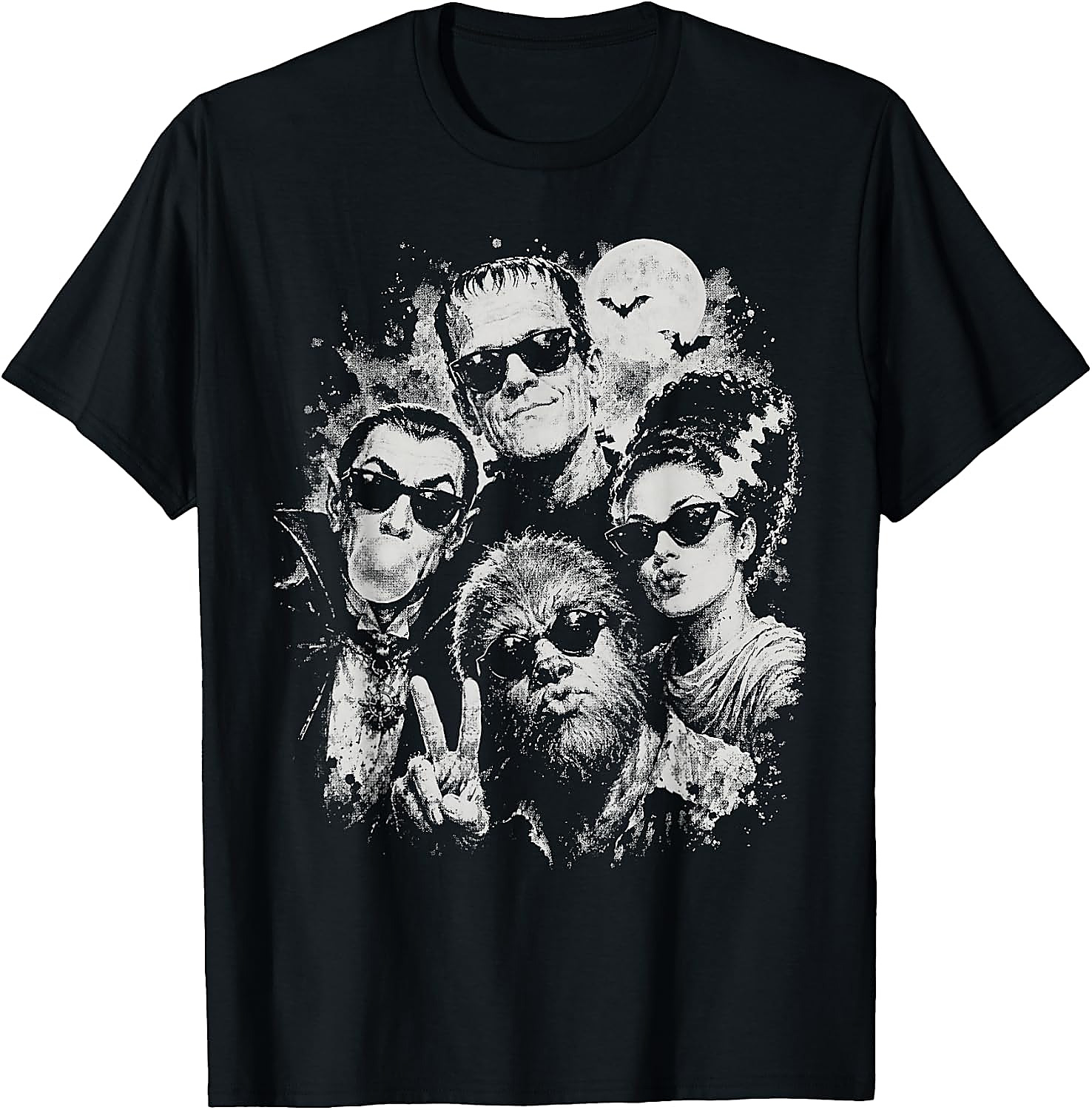 Monsters Selfie T-Shirt | Vintage 90s Halloween Tee