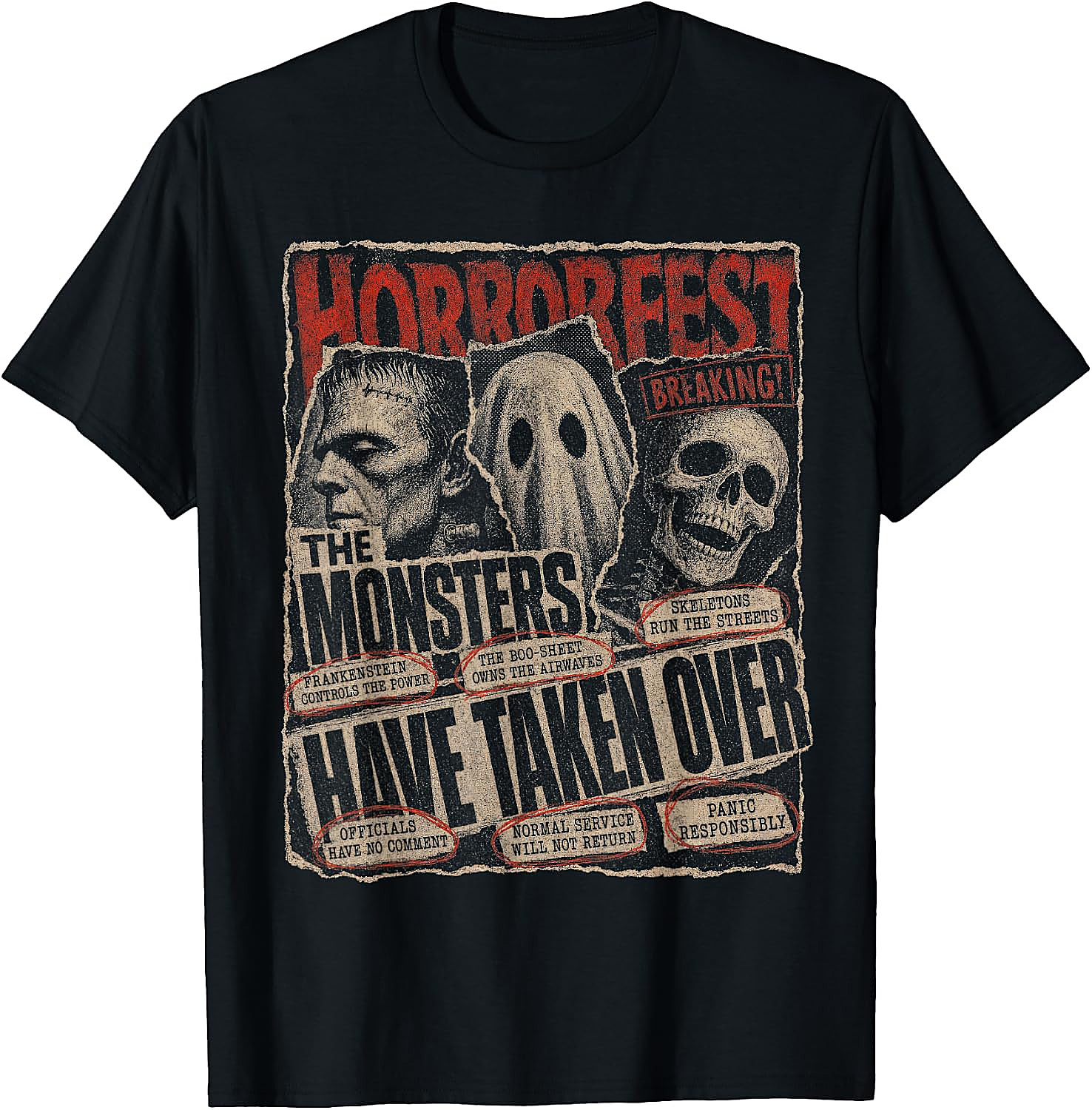 Vintage Horror Movie Poster Shirt | Retro Horrorfest T-Shirt