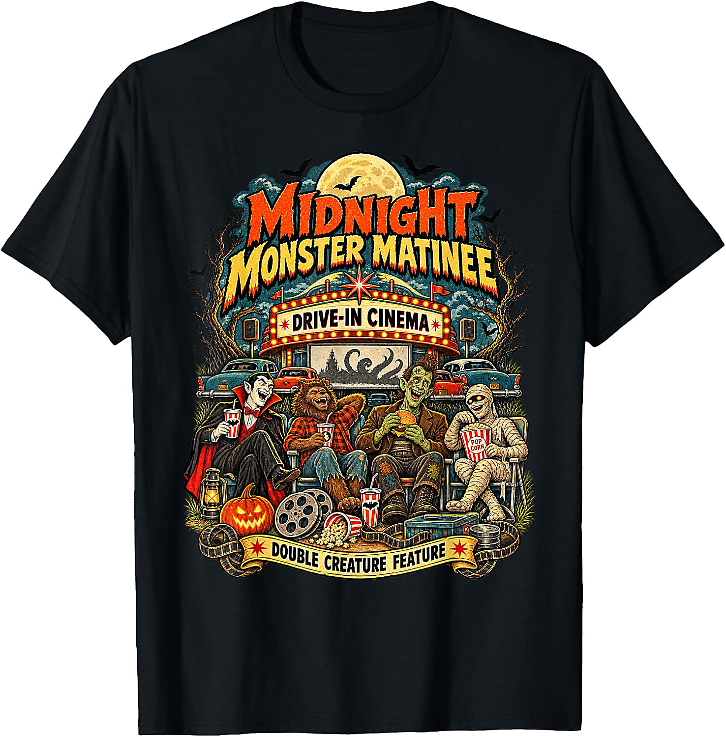 Vintage Monster Movie Halloween T-Shirt | Horror Fan Tee