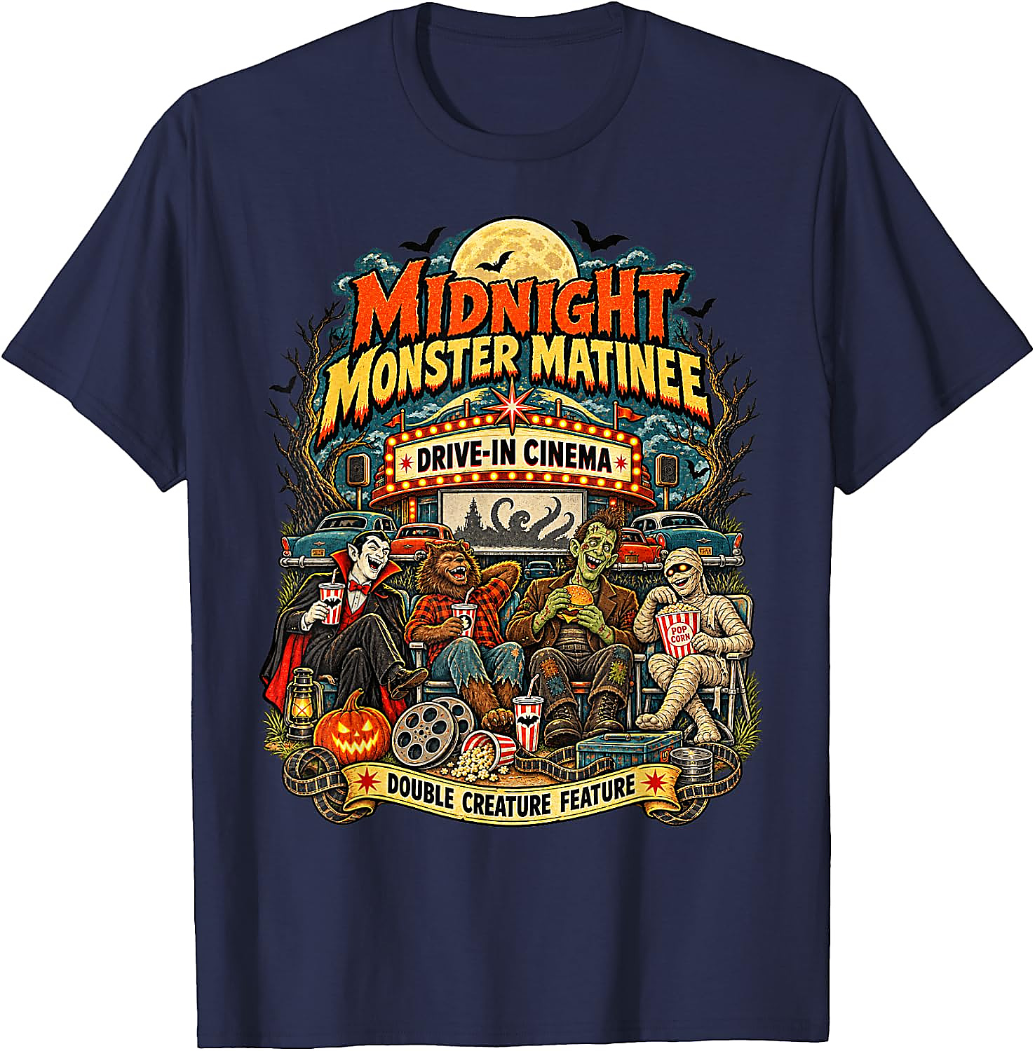 Vintage Monster Movie Halloween T-Shirt | Horror Fan Tee