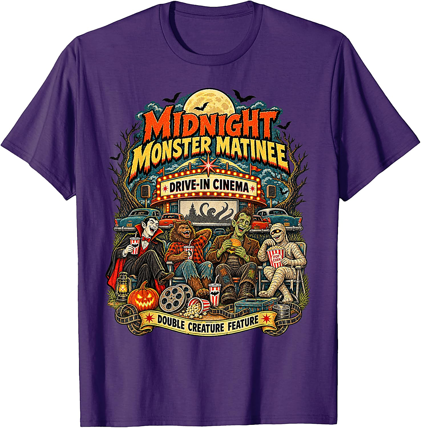 Vintage Monster Movie Halloween T-Shirt | Horror Fan Tee