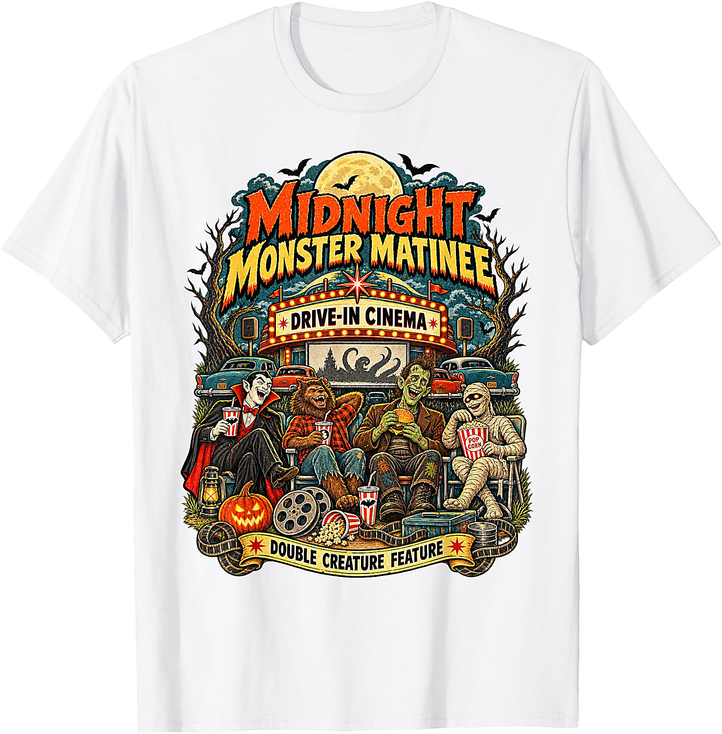 Vintage Monster Movie Halloween T-Shirt | Horror Fan Tee
